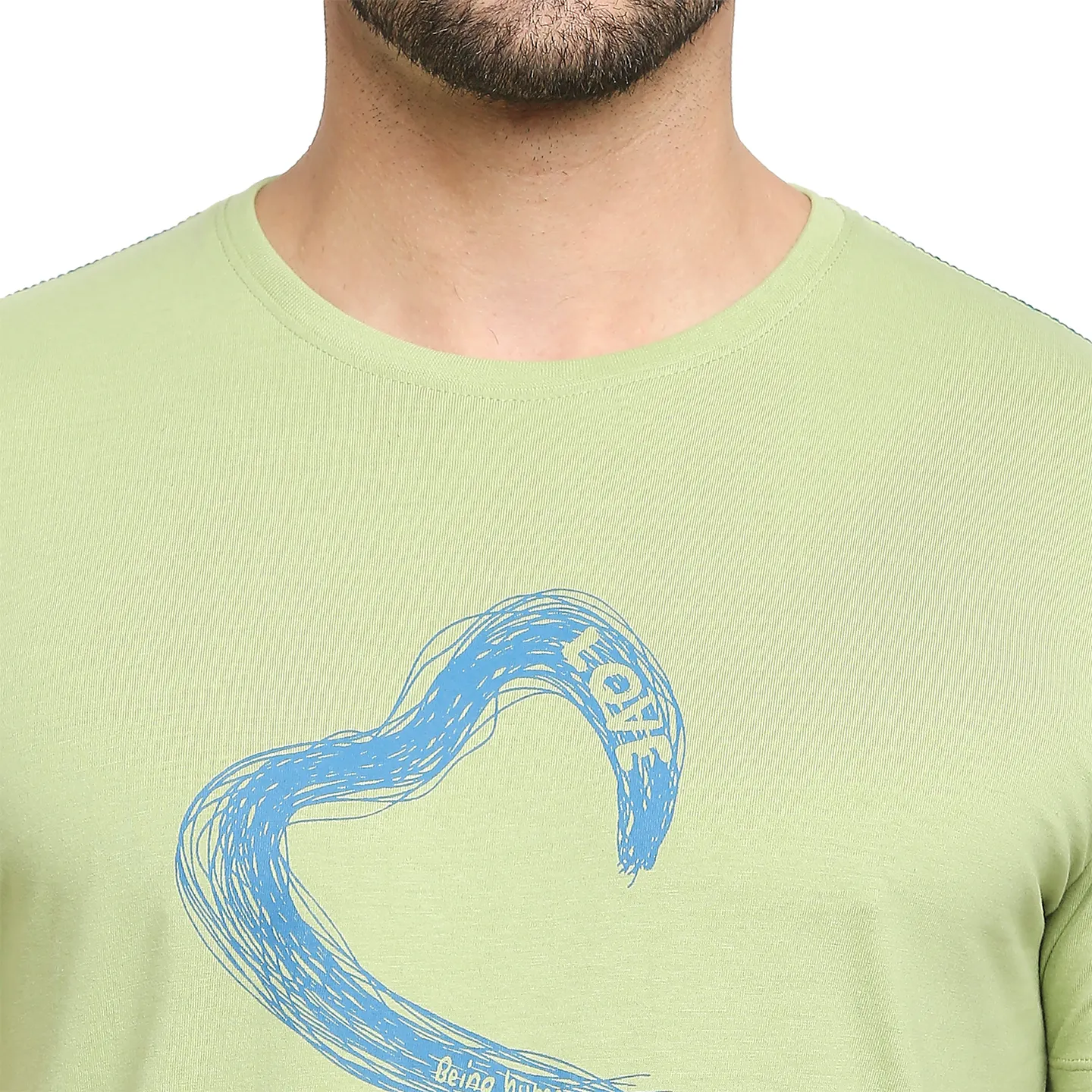 Green Regular Fit Men's Short Sleeves T-Shirt by Being Human Clothing - Image 5