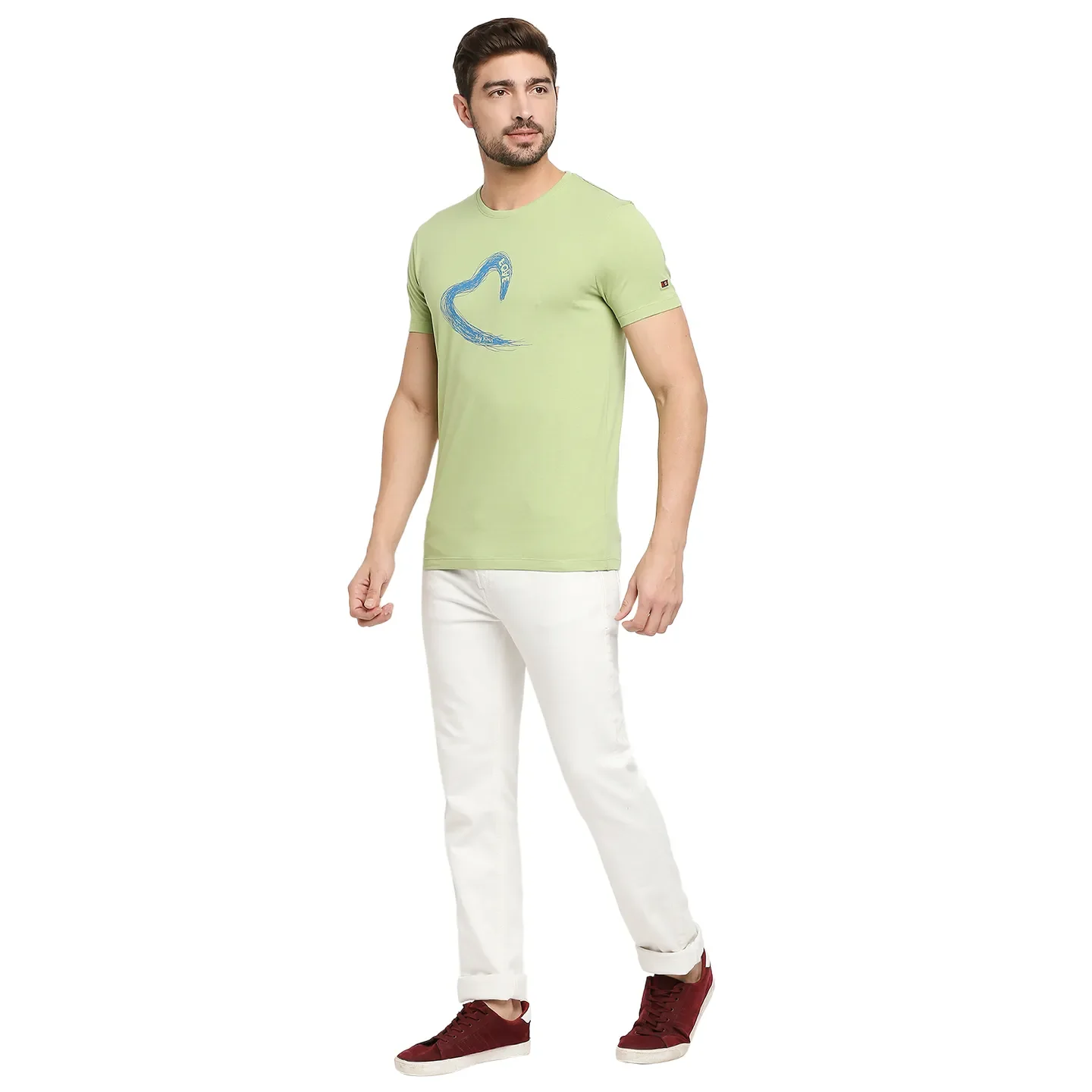 Green Regular Fit Men's Short Sleeves T-Shirt by Being Human Clothing - Image 6
