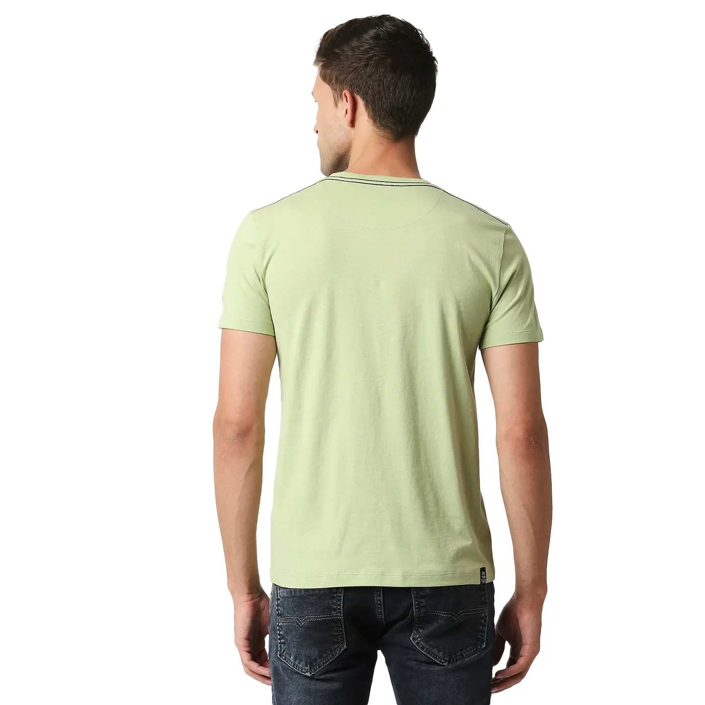 Green Regular Fit Men's Short Sleeves T-Shirt by Being Human Clothing - Image 4