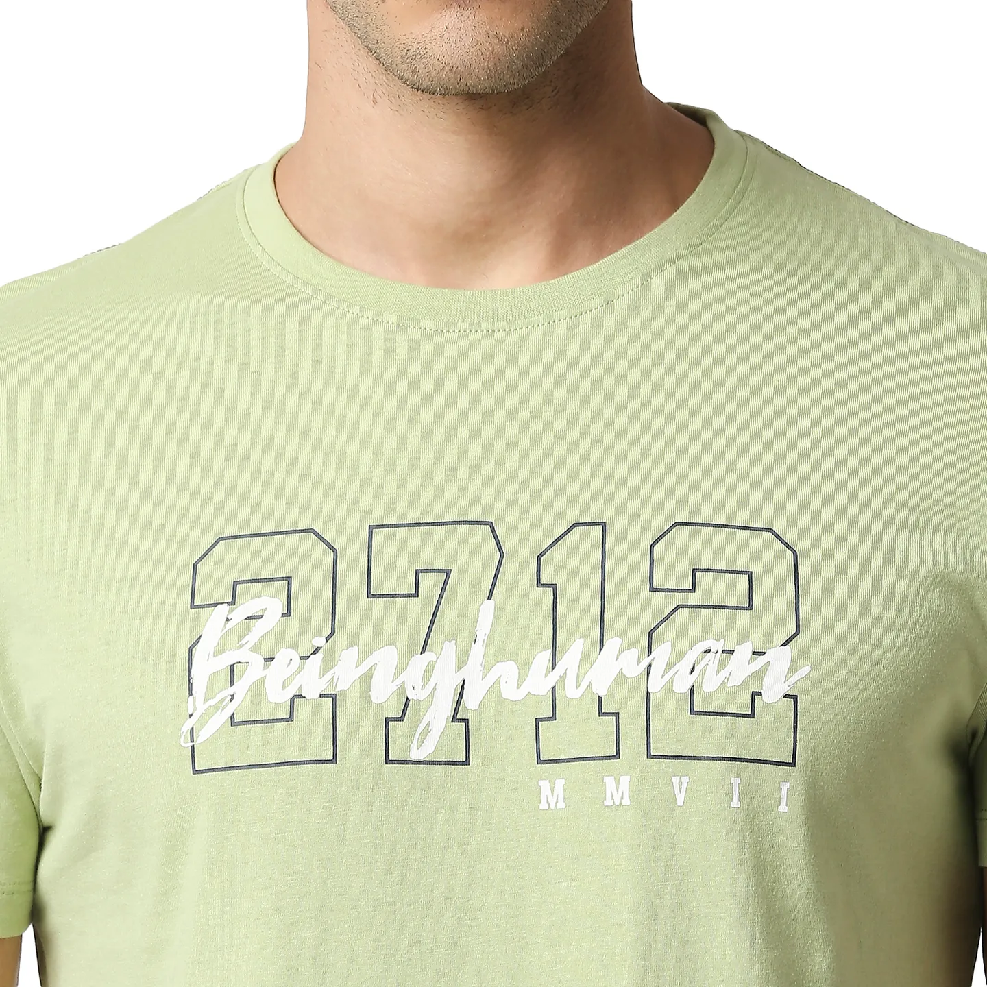 Green Regular Fit Men's Short Sleeves T-Shirt by Being Human Clothing - Image 5