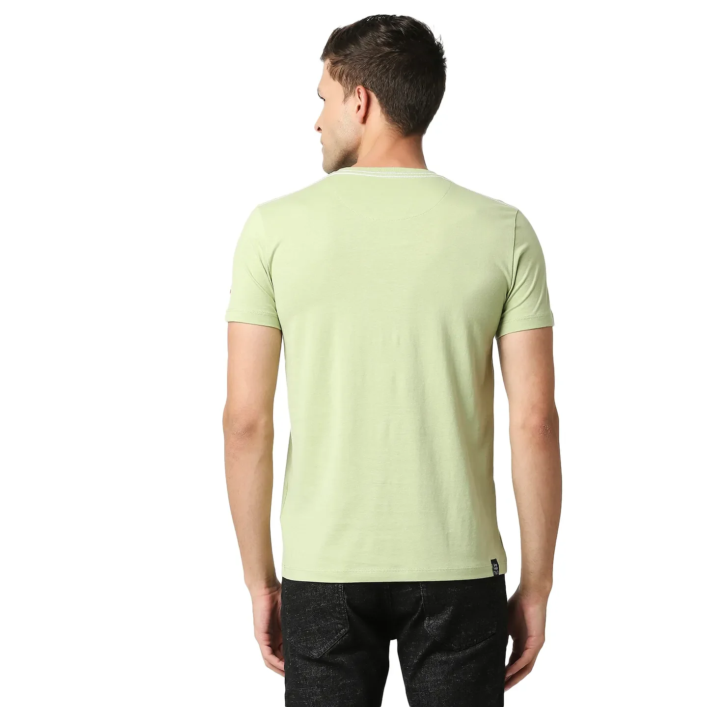 Green Regular Fit Men's Short Sleeves T-Shirt by Being Human Clothing - Image 4