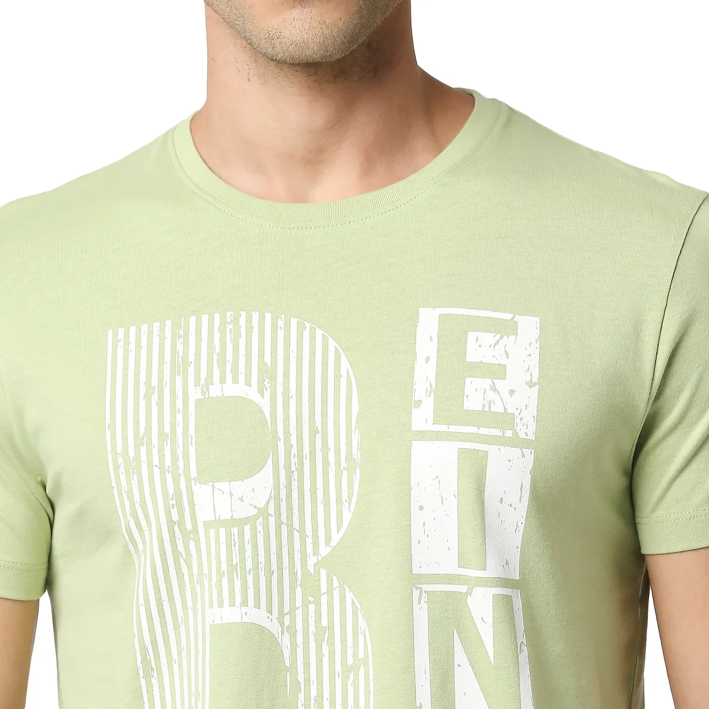 Green Regular Fit Men's Short Sleeves T-Shirt by Being Human Clothing - Image 5