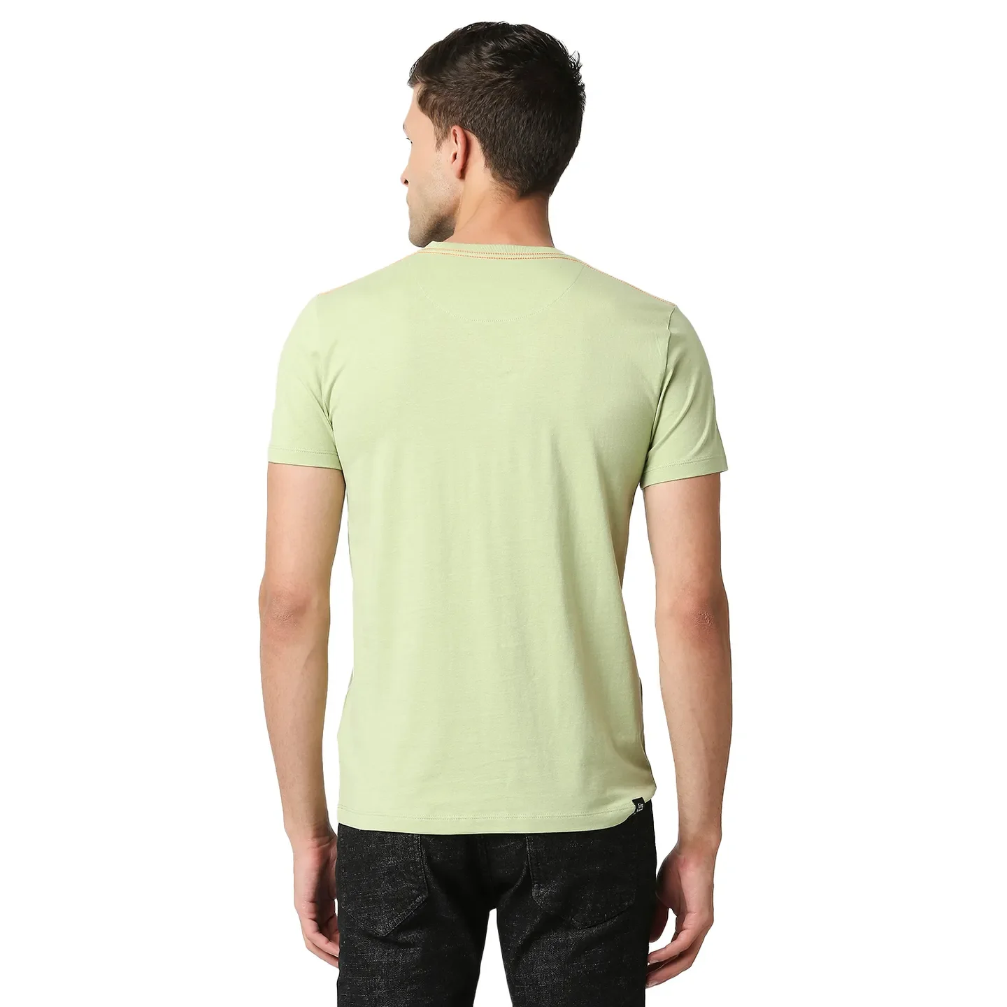 Green Regular Fit Men's Short Sleeves T-Shirt by Being Human Clothing - Image 4