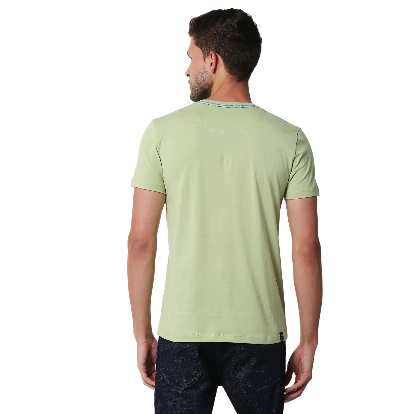 Green Regular Fit Men's Short Sleeves T-Shirt by Being Human Clothing - Image 3