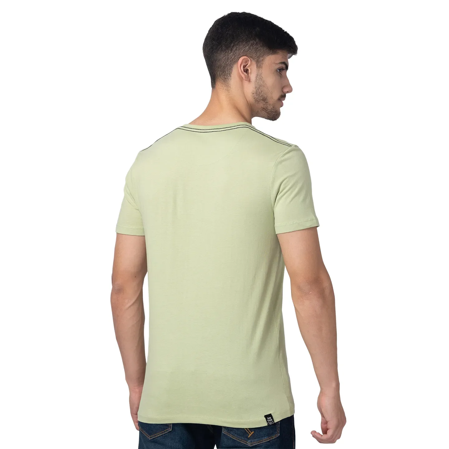 Green Regular Fit Men's Short Sleeves T-Shirt by Being Human Clothing - Image 3