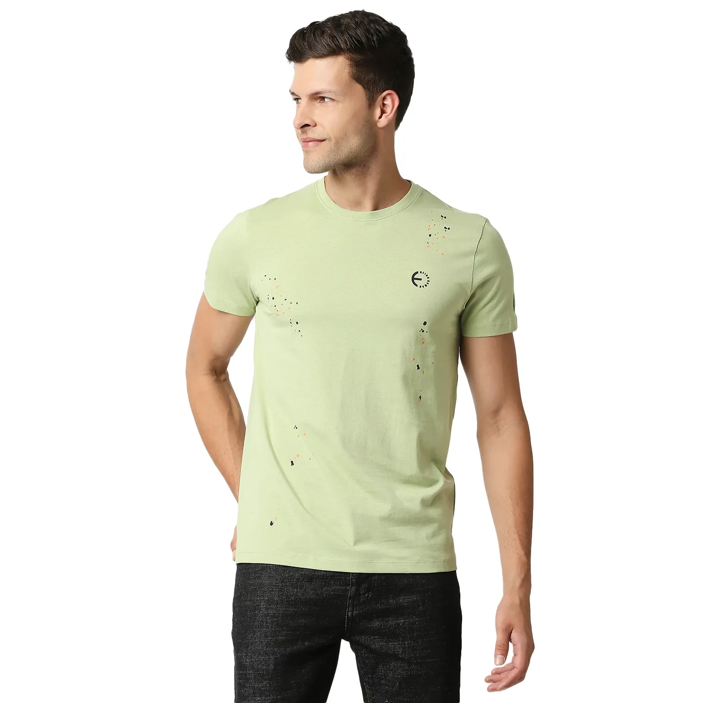 Green Regular Fit Men's Short Sleeves T-Shirt by Being Human Clothing