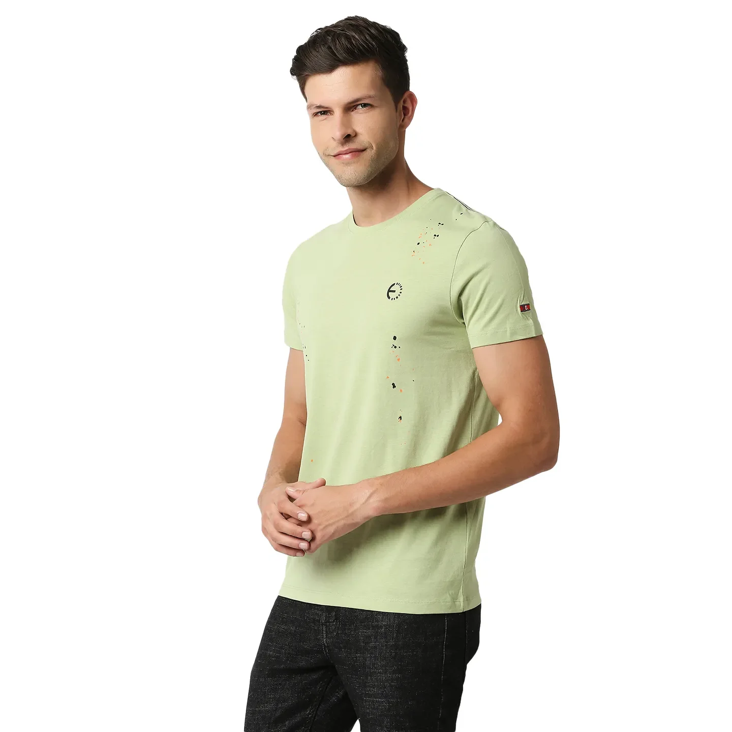 Green Regular Fit Men's Short Sleeves T-Shirt by Being Human Clothing - Image 2