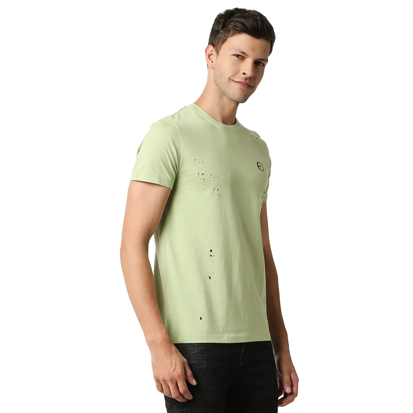 Green Regular Fit Men's Short Sleeves T-Shirt by Being Human Clothing - Image 3