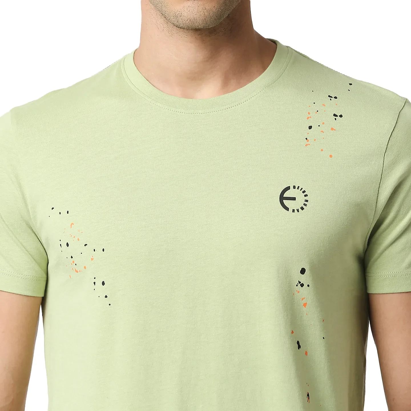 Green Regular Fit Men's Short Sleeves T-Shirt by Being Human Clothing - Image 5