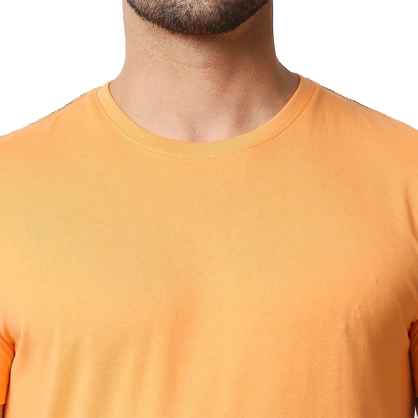 Light Orange Regular Fit Round Neck Men's T-Shirt by Being Human Clothing - Image 5
