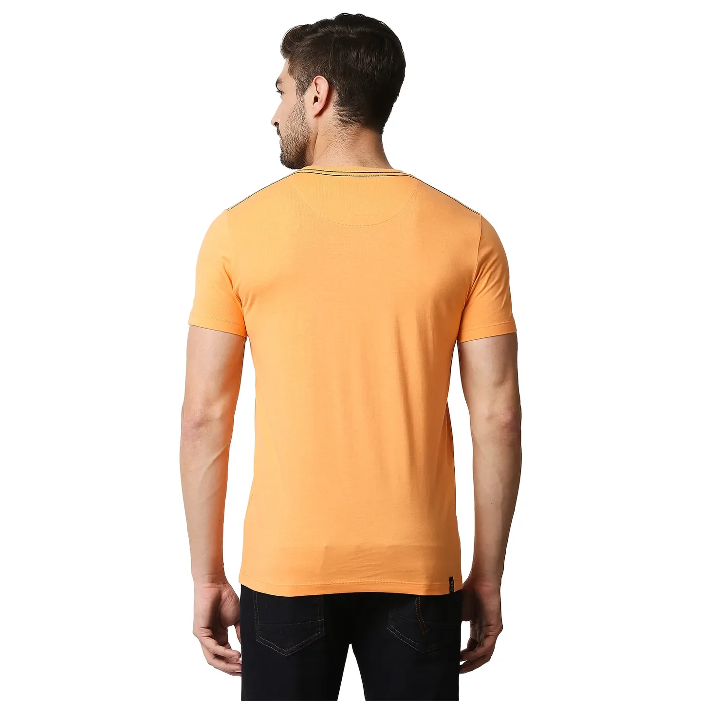 Orange Regular Fit Men's Short Sleeves T-Shirt by Being Human Clothing - Image 4