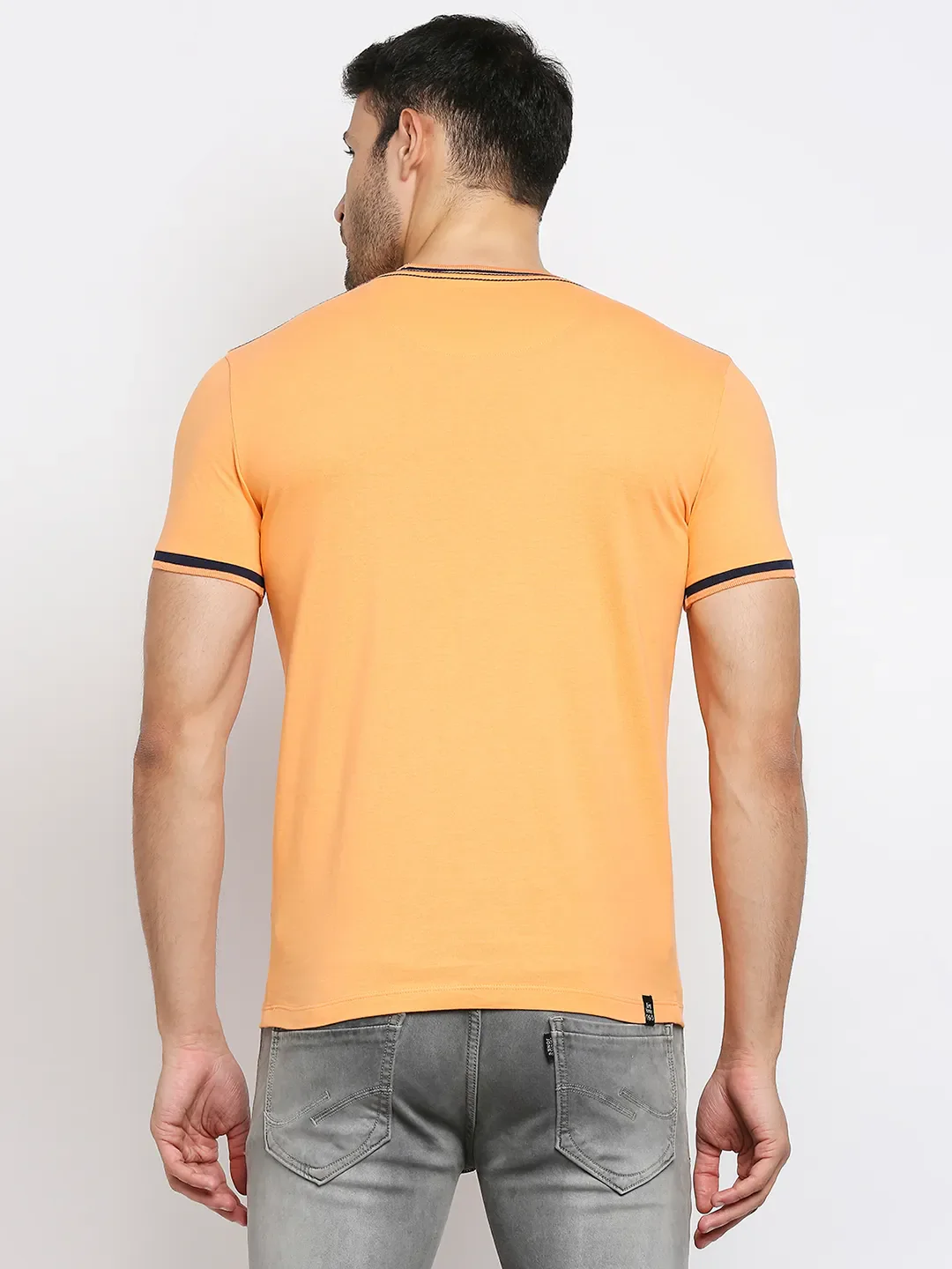 Orange Regular Fit Men's Short Sleeves T-Shirt by Being Human Clothing - Image 5