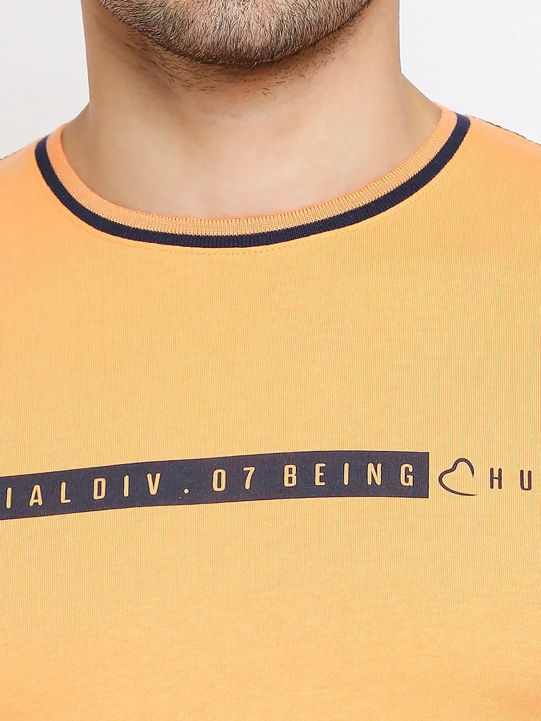 Orange Regular Fit Men's Short Sleeves T-Shirt by Being Human Clothing - Image 7