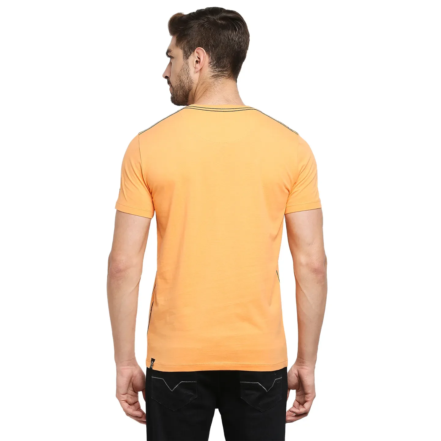 Orange Regular Fit Men's Short Sleeves T-Shirt by Being Human Clothing - Image 4
