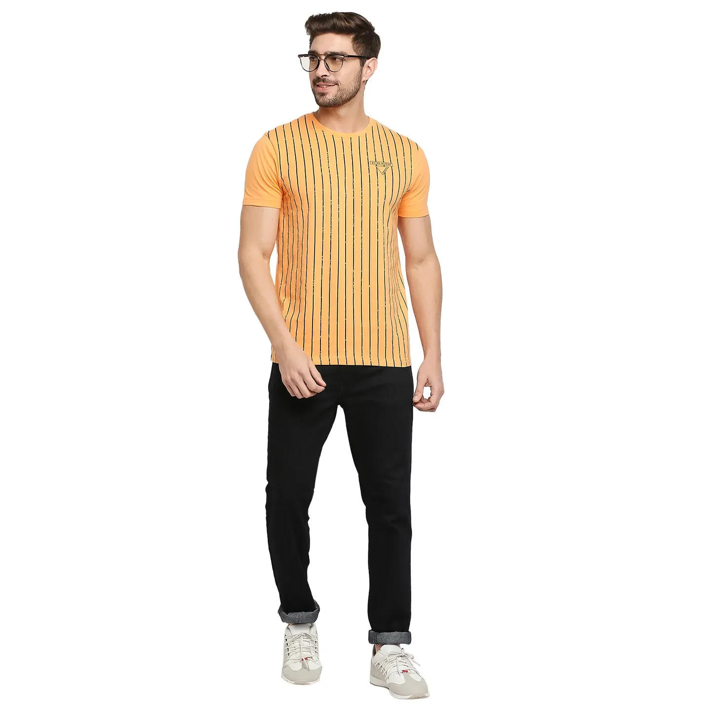 Orange Regular Fit Men's Short Sleeves T-Shirt by Being Human Clothing - Image 6