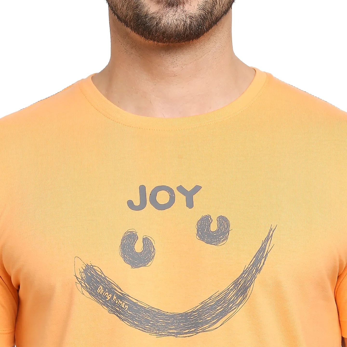 Orange Regular Fit Men's Short Sleeves T-Shirt by Being Human Clothing - Image 5