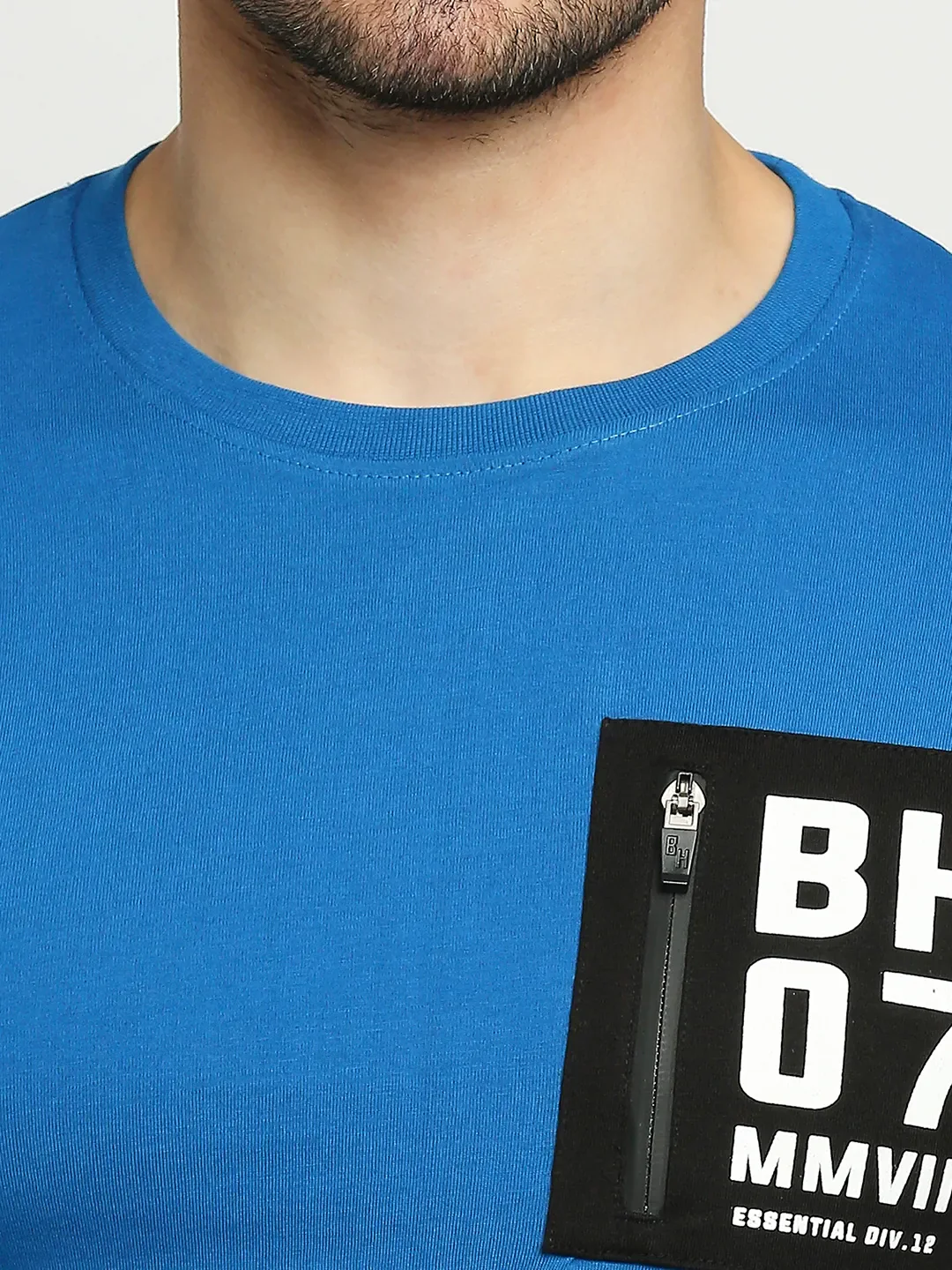 Blue Regular Fit Men's Long Sleeves T-Shirt by Being Human Clothing - Image 2