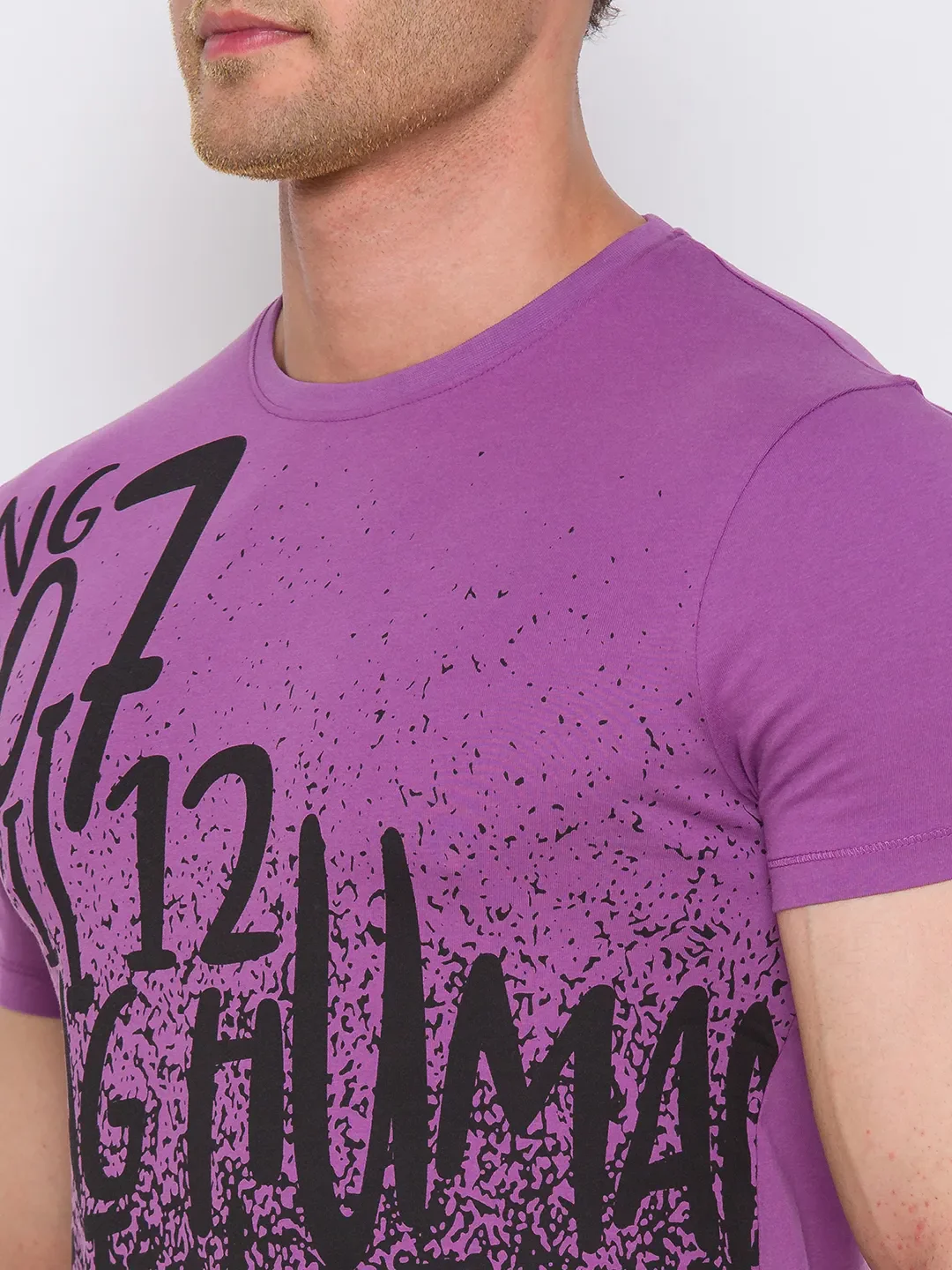 Pink Regular Fit Men's Short Sleeves T-Shirt by Being Human Clothing - Image 5