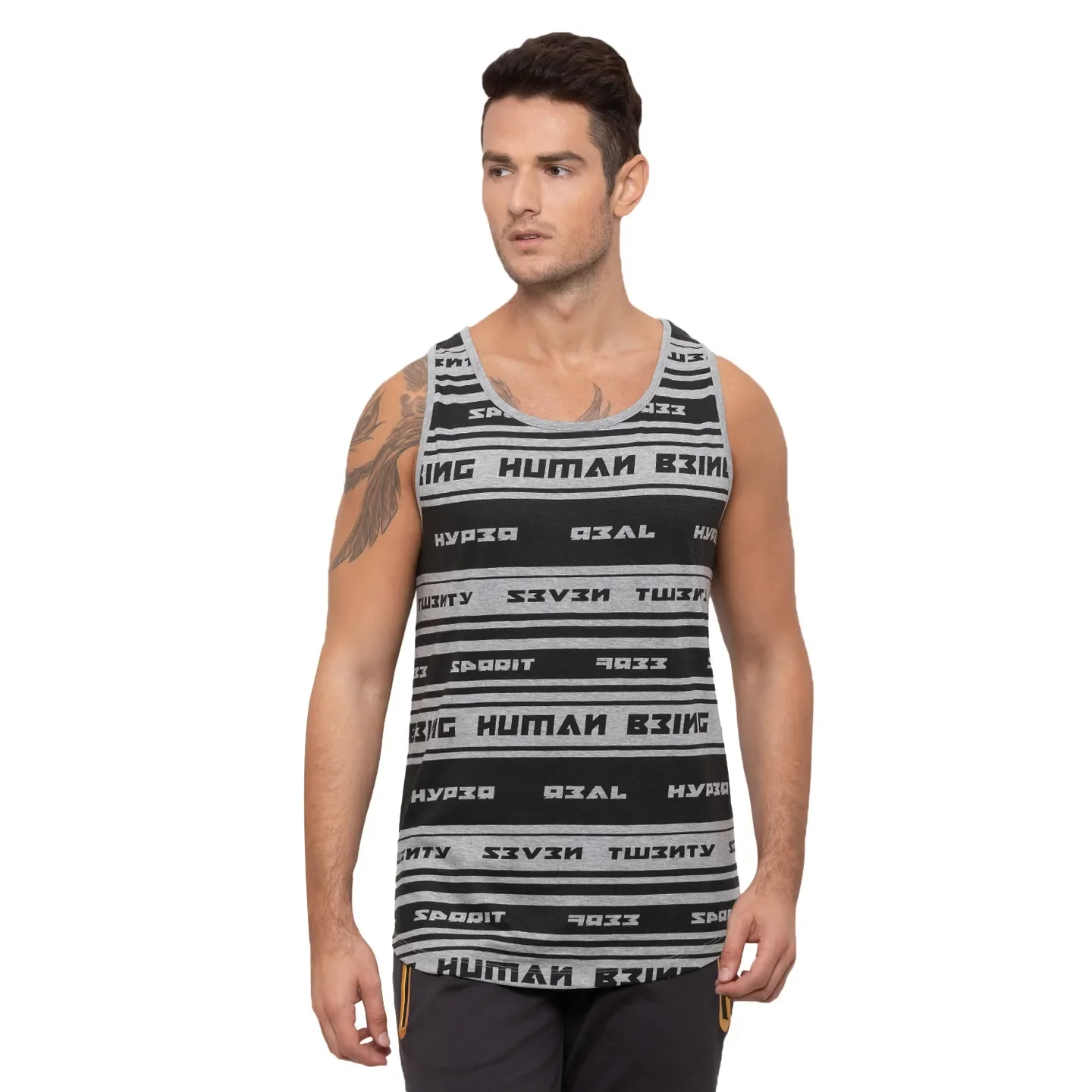 Grey Regular Fit Men's T-Shirt by Being Human Clothing