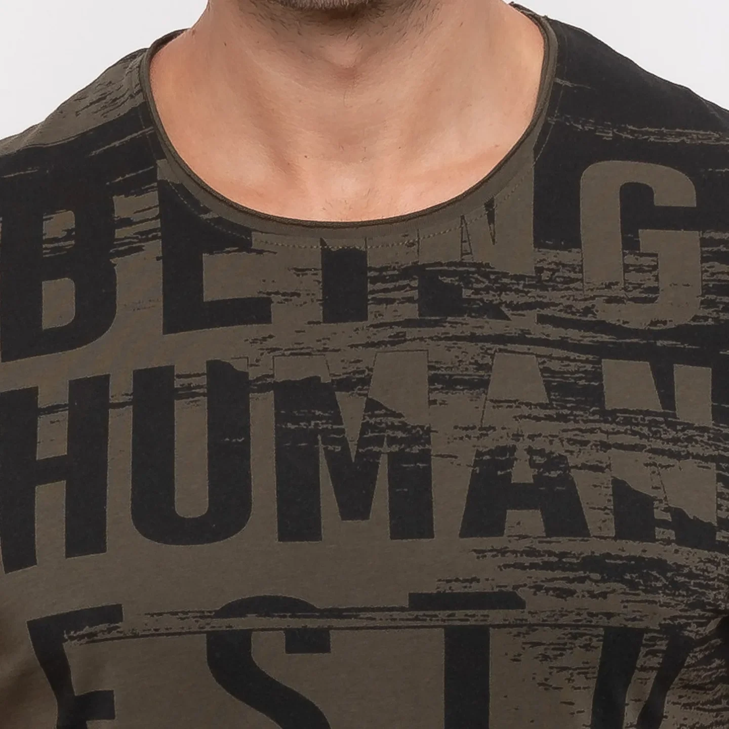 Green Regular Fit Men's T-Shirt by Being Human Clothing - Image 5