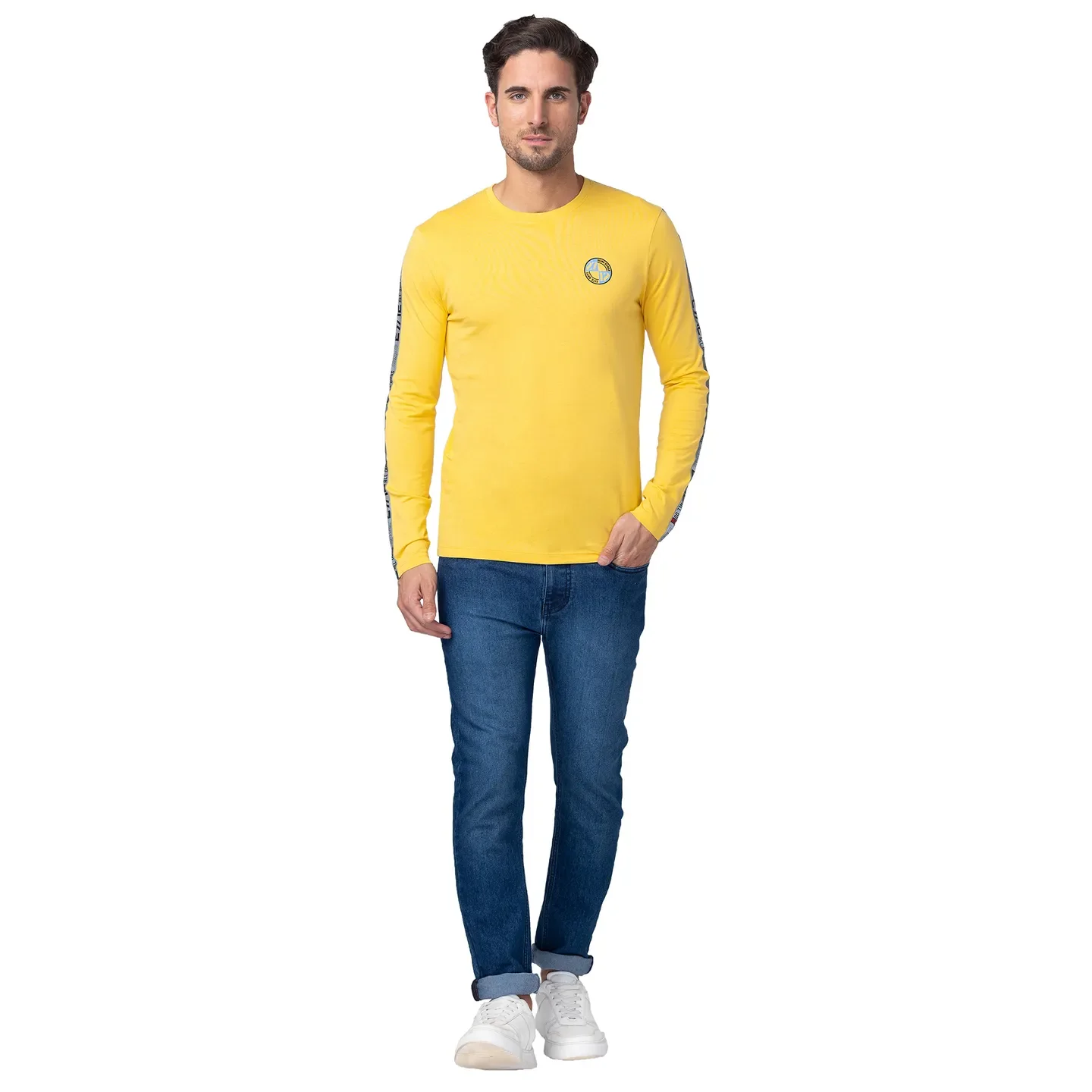 Purple Regular Fit Men's Long Sleeves T-Shirt by Being Human Clothing - Image 5