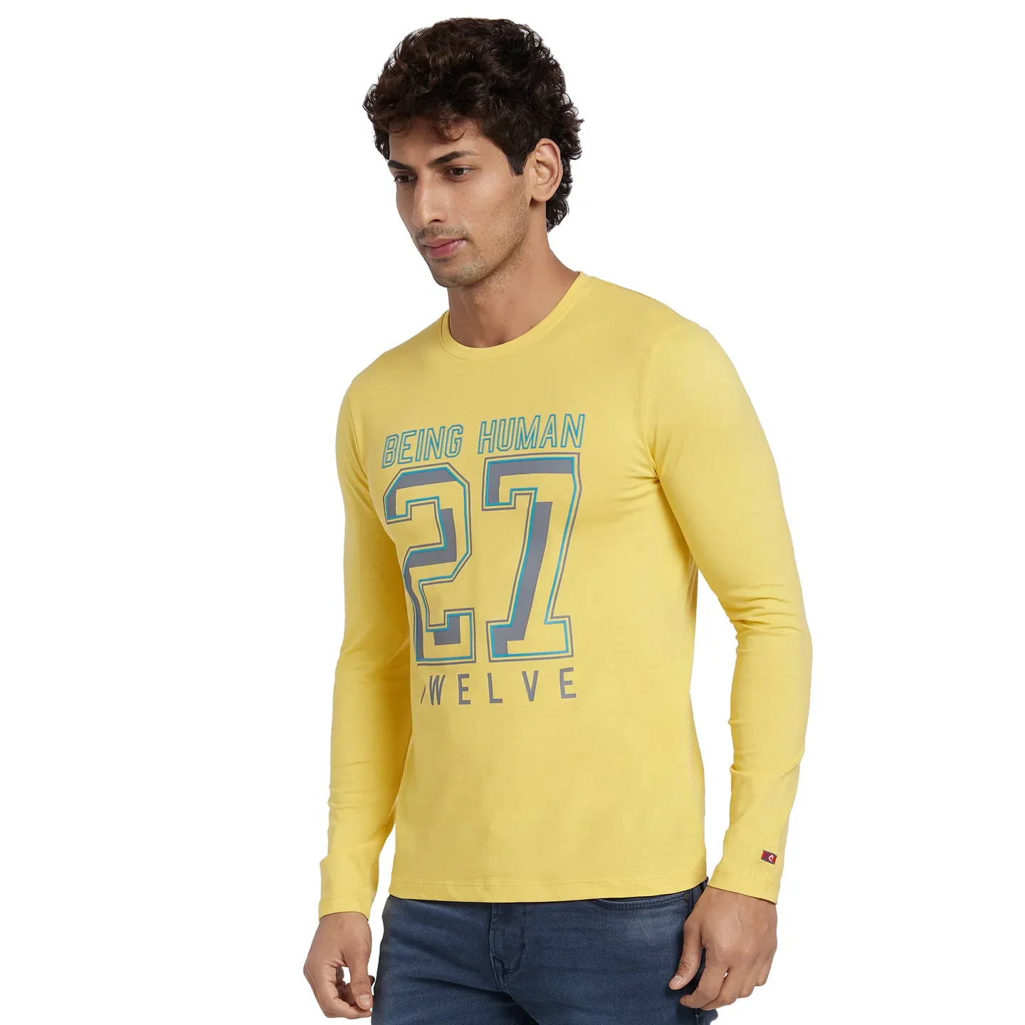 Purple Regular Fit Men's Long Sleeves T-Shirt by Being Human Clothing - Image 2