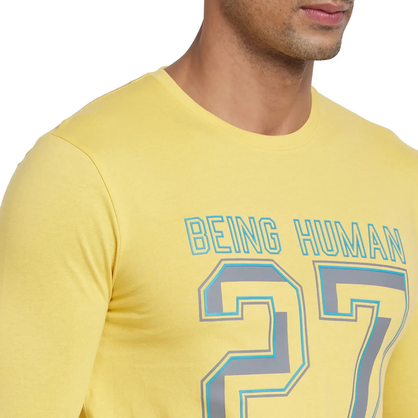 Purple Regular Fit Men's Long Sleeves T-Shirt by Being Human Clothing - Image 4