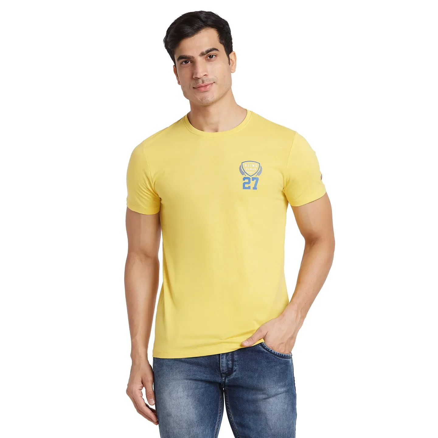 Purple Regular Fit Men's Short Sleeves T-Shirt by Being Human Clothing