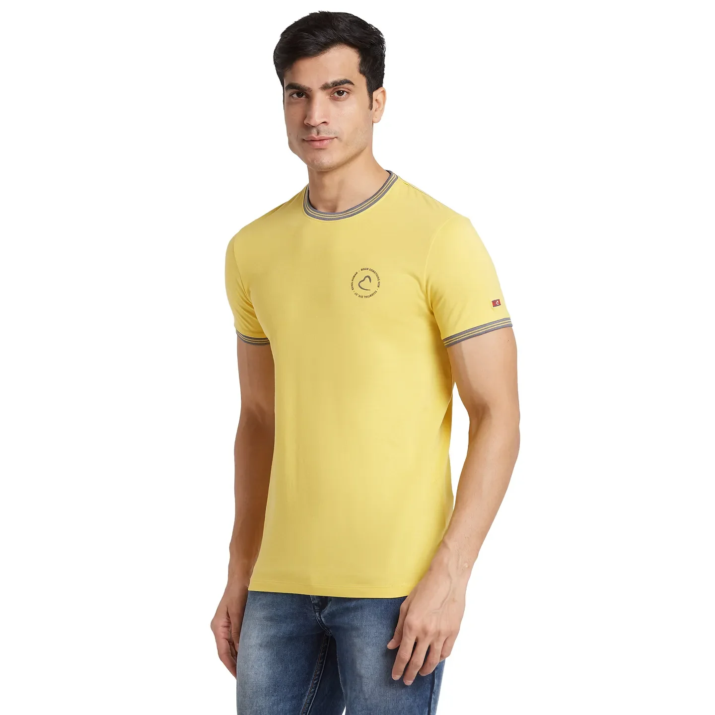 Mimosa Regular Fit Round Neck Men's T-Shirt by Being Human Clothing - Image 2