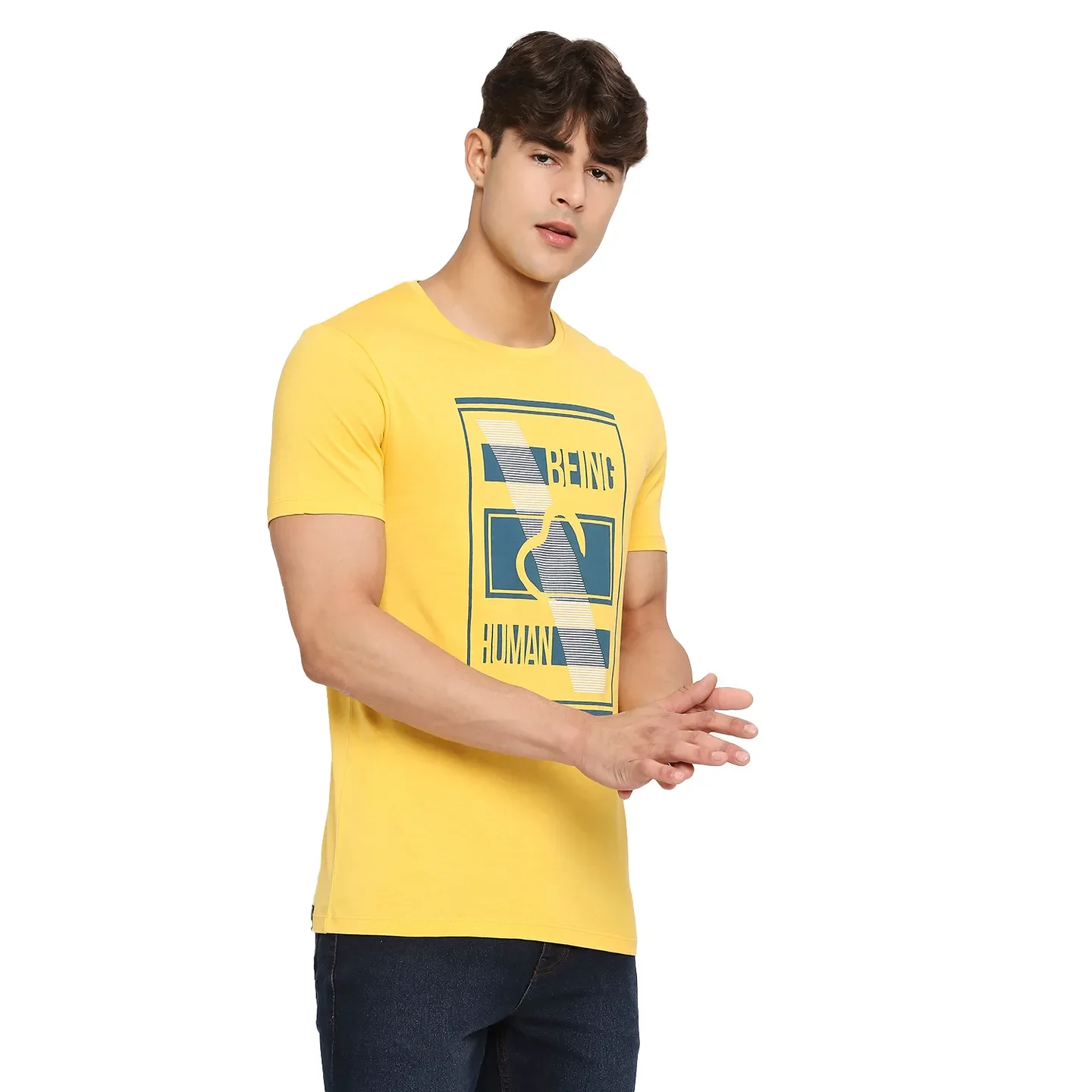 Purple Regular Fit Men's Short Sleeves T-Shirt by Being Human Clothing - Image 3