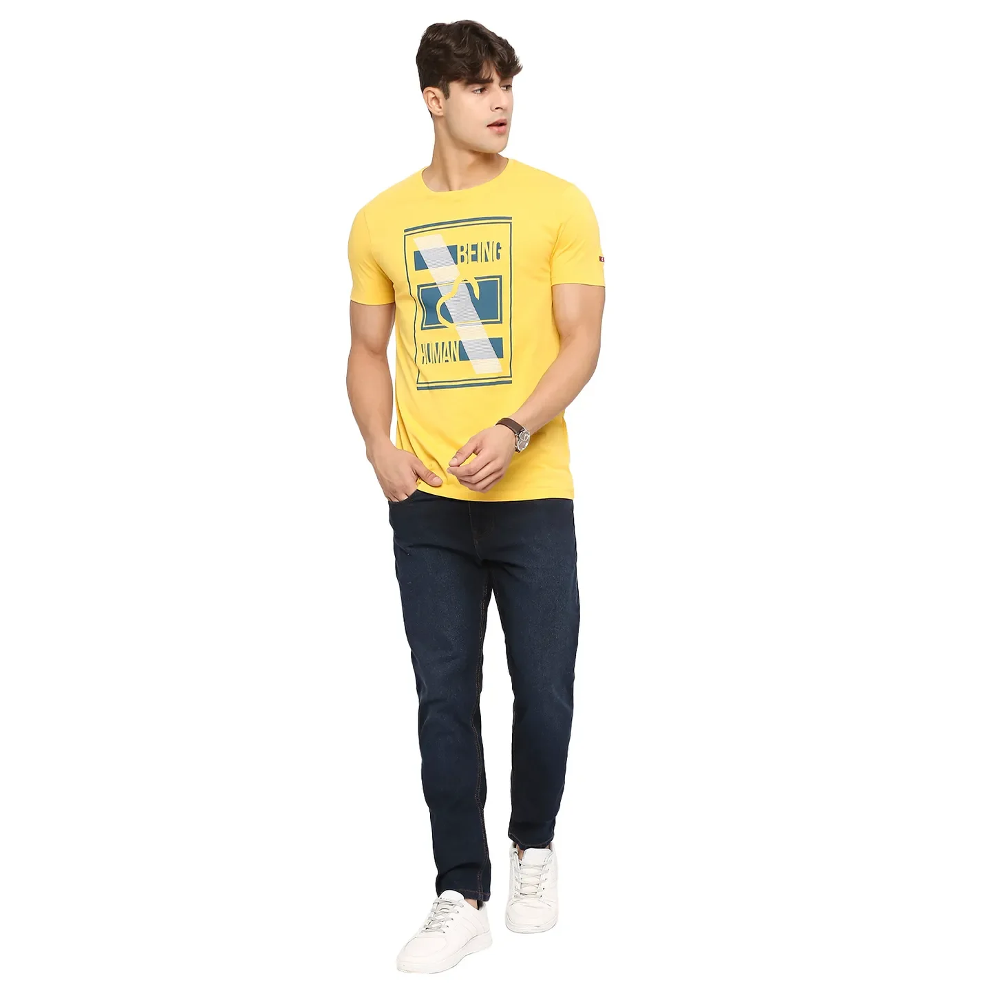 Purple Regular Fit Men's Short Sleeves T-Shirt by Being Human Clothing - Image 6