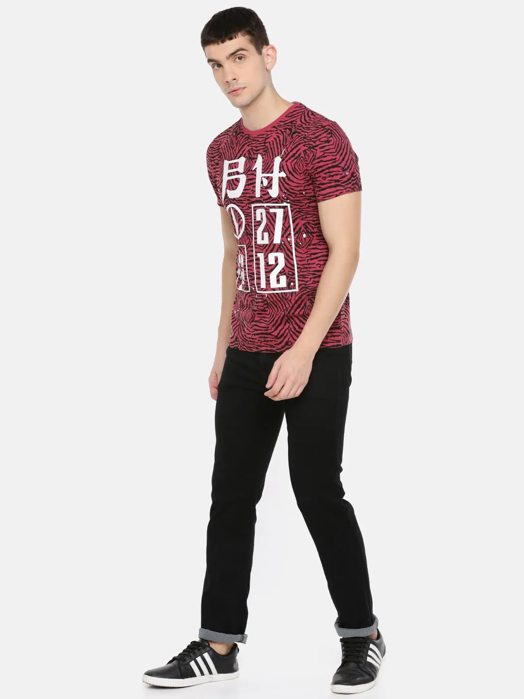 Miniral Red Regular Fit Round Neck Men's T-Shirt by Being Human Clothing - Image 5