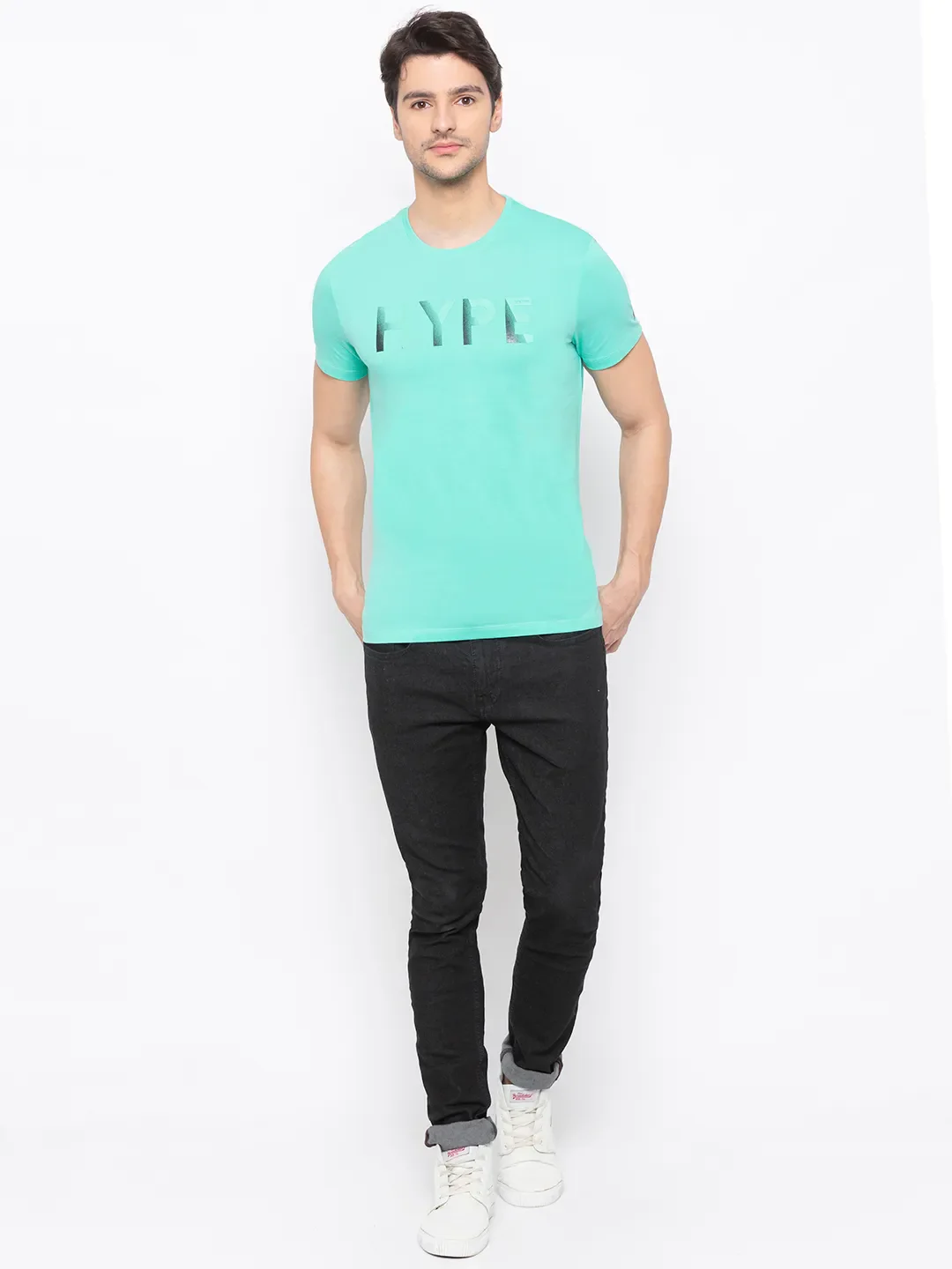 Green Regular Fit Men's Short Sleeves T-Shirt by Being Human Clothing - Image 5