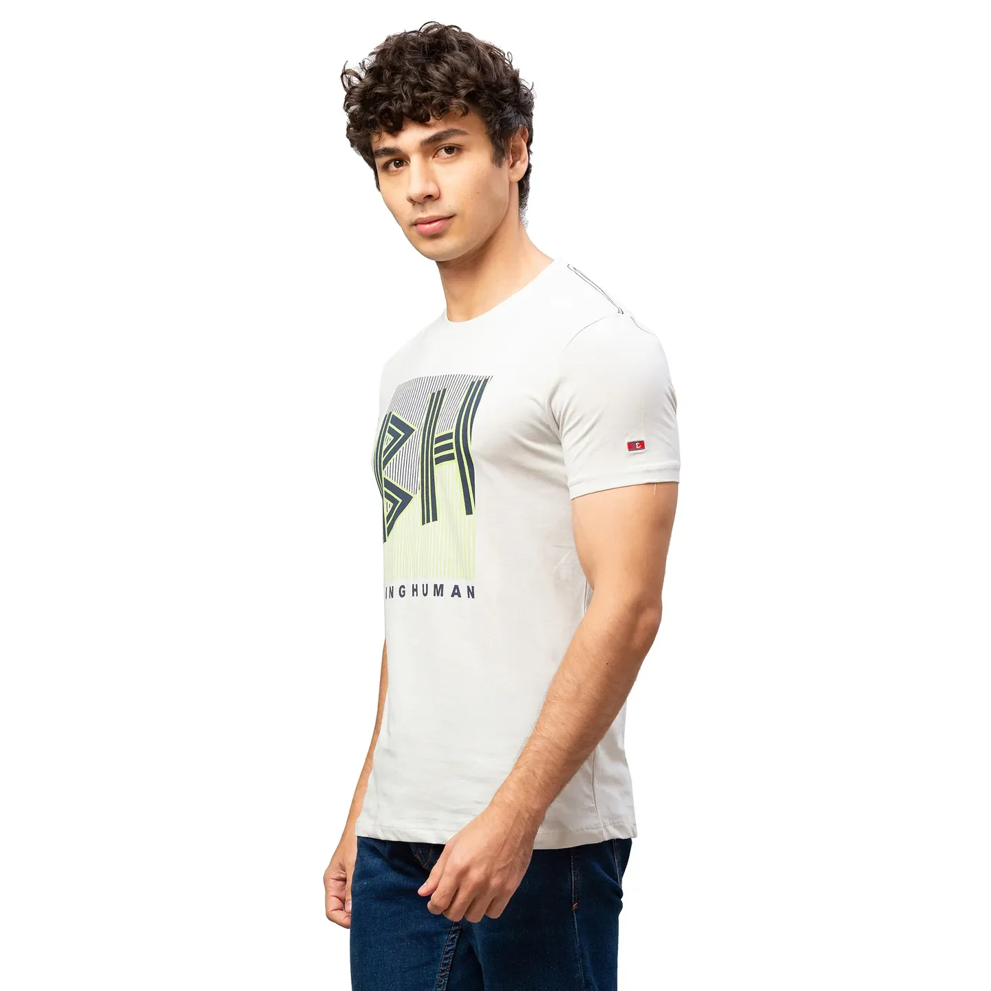 Green Regular Fit Men's Short Sleeves T-Shirt by Being Human Clothing - Image 4