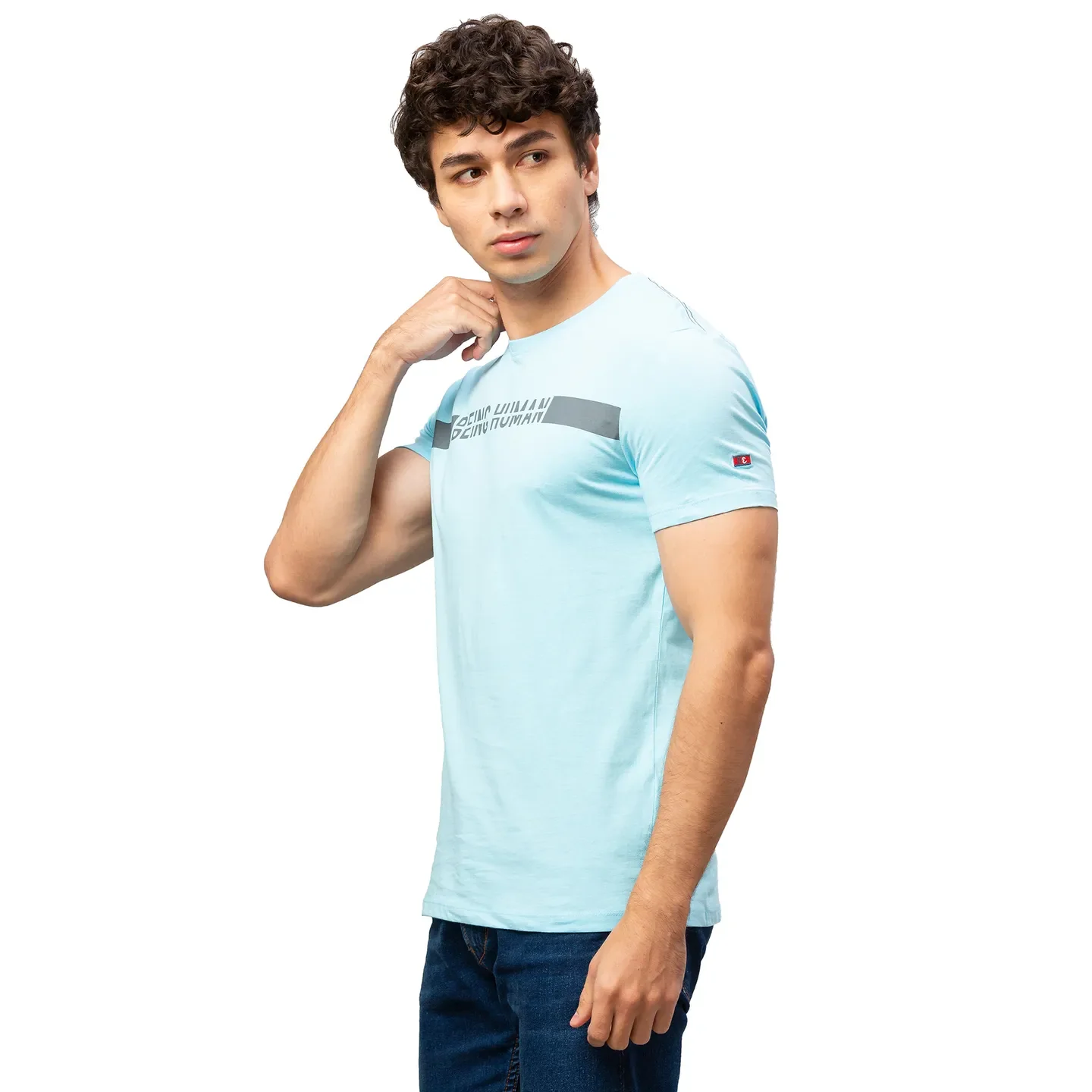 Green Regular Fit Men's Short Sleeves T-Shirt by Being Human Clothing - Image 2