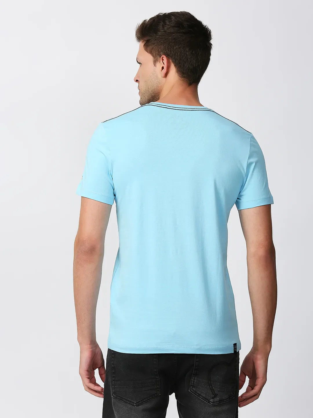 Green Regular Fit Men's Short Sleeves T-Shirt by Being Human Clothing - Image 4