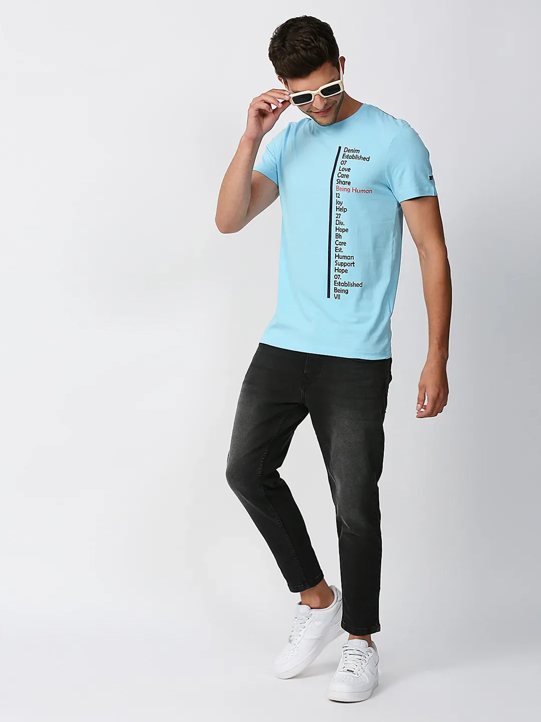 Green Regular Fit Men's Short Sleeves T-Shirt by Being Human Clothing - Image 6
