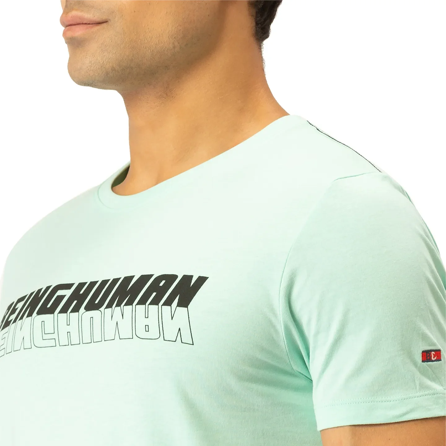 Green Regular Fit Men's Short Sleeves T-Shirt by Being Human Clothing - Image 5