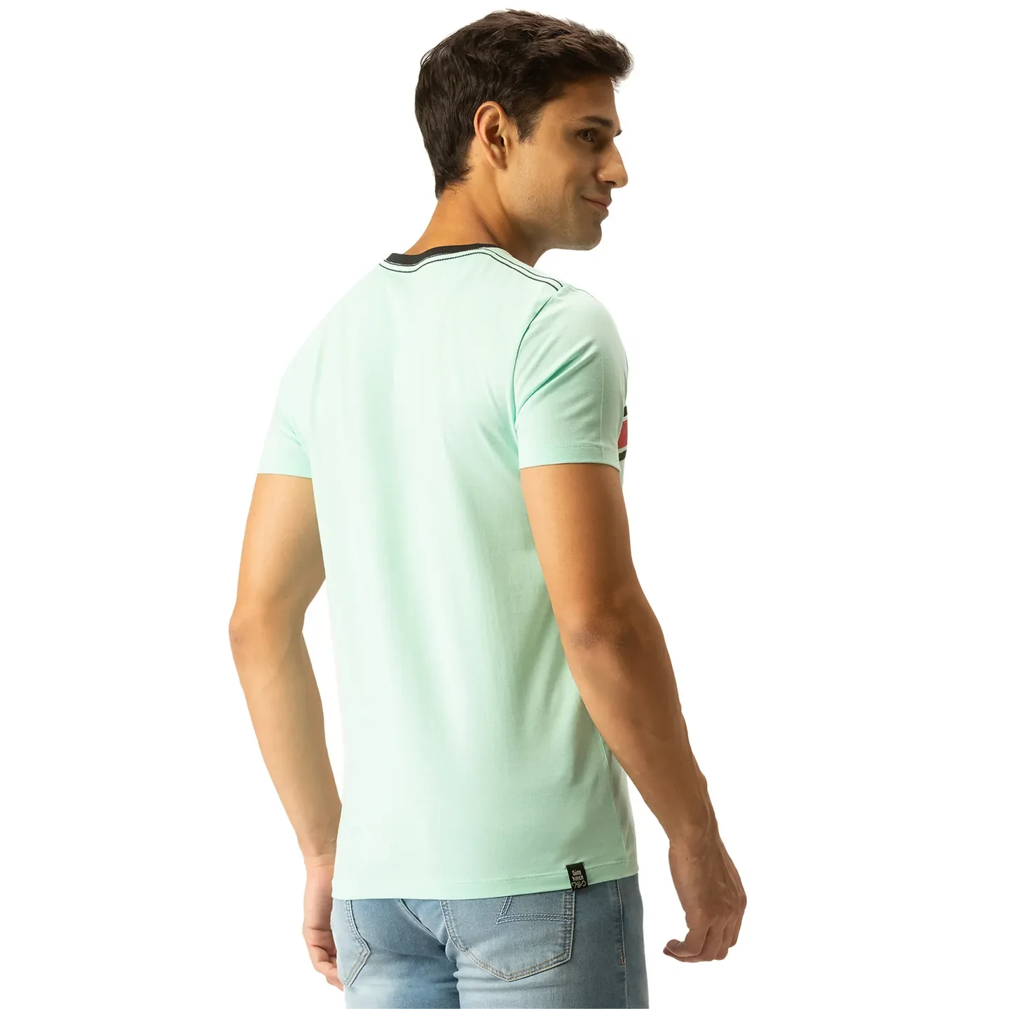 Green Regular Fit Men's Short Sleeves T-Shirt by Being Human Clothing - Image 3