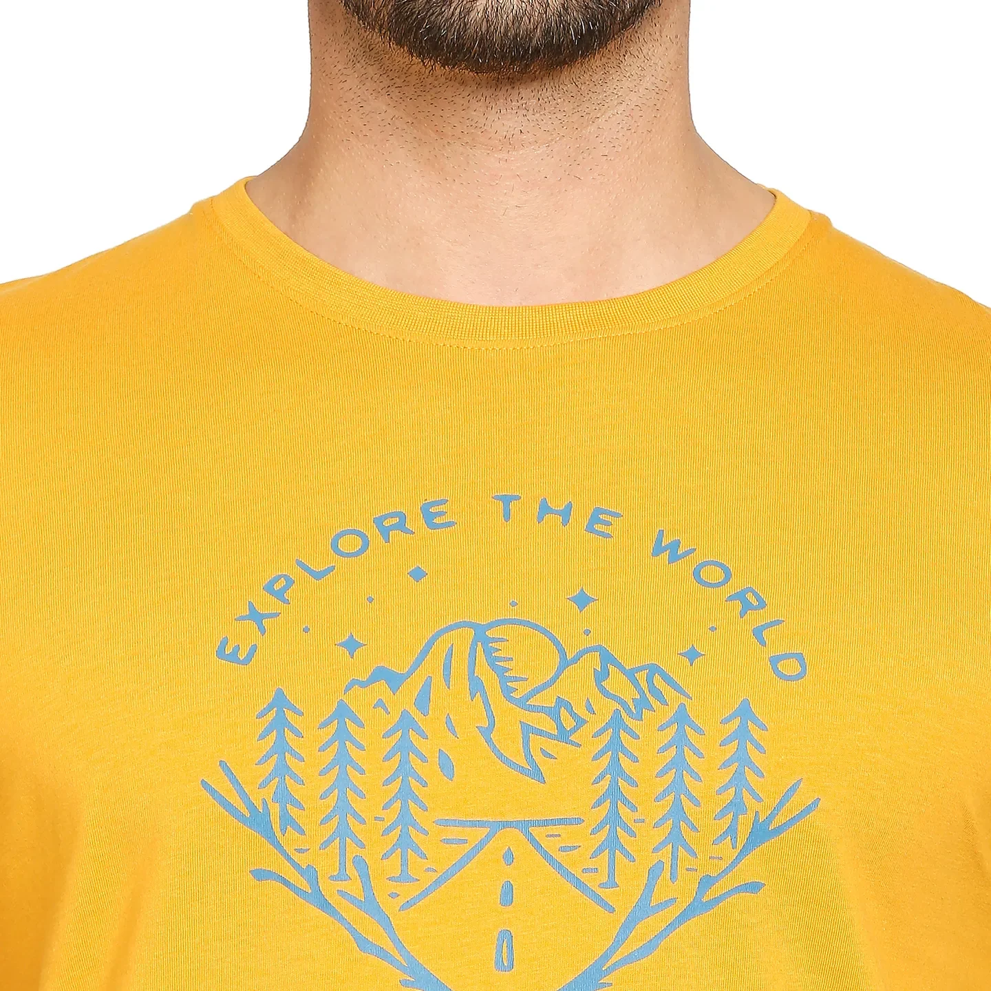 Yellow Regular Fit Men's Short Sleeves T-Shirt by Being Human Clothing - Image 10