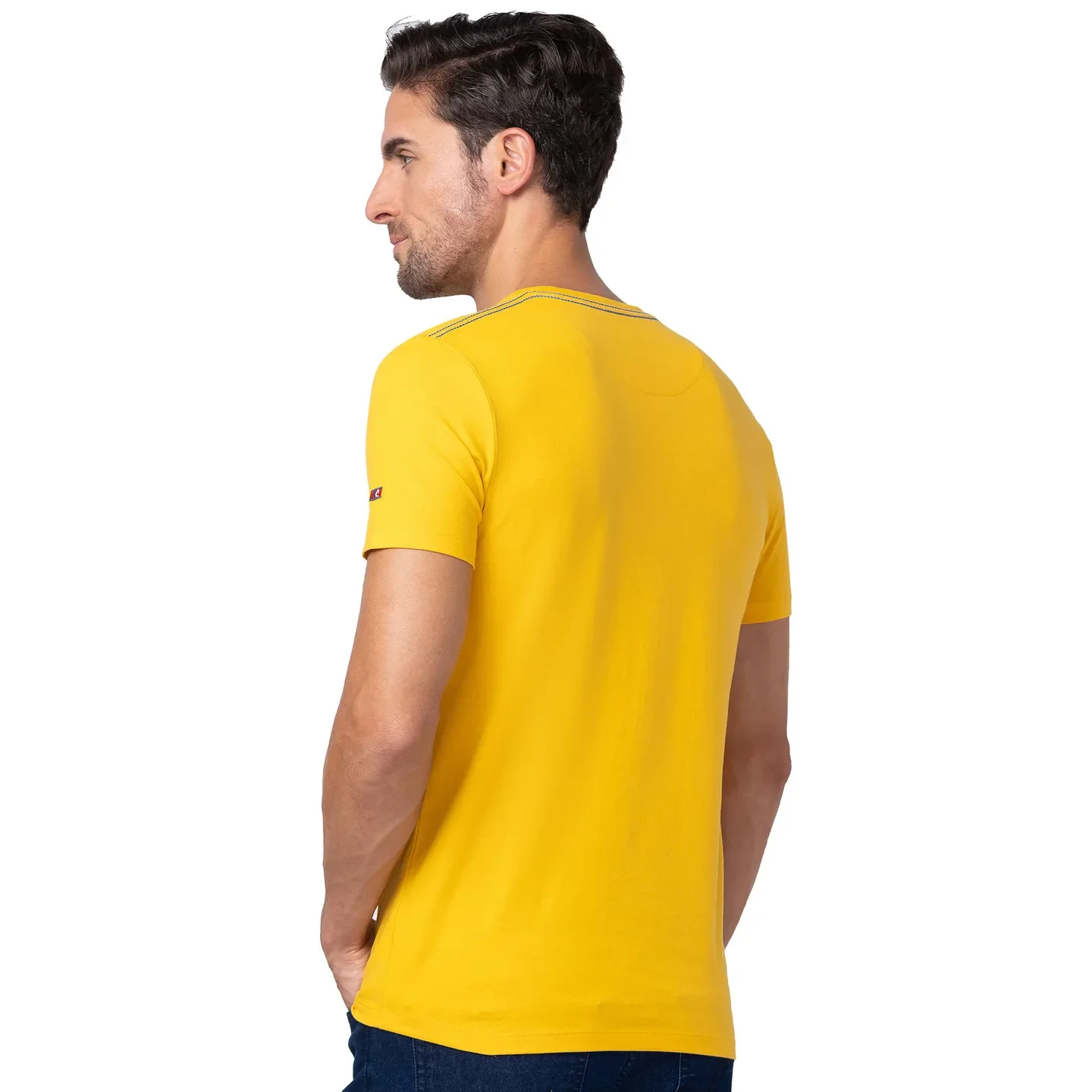 Yellow Regular Fit Men's Short Sleeves T-Shirt by Being Human Clothing - Image 3