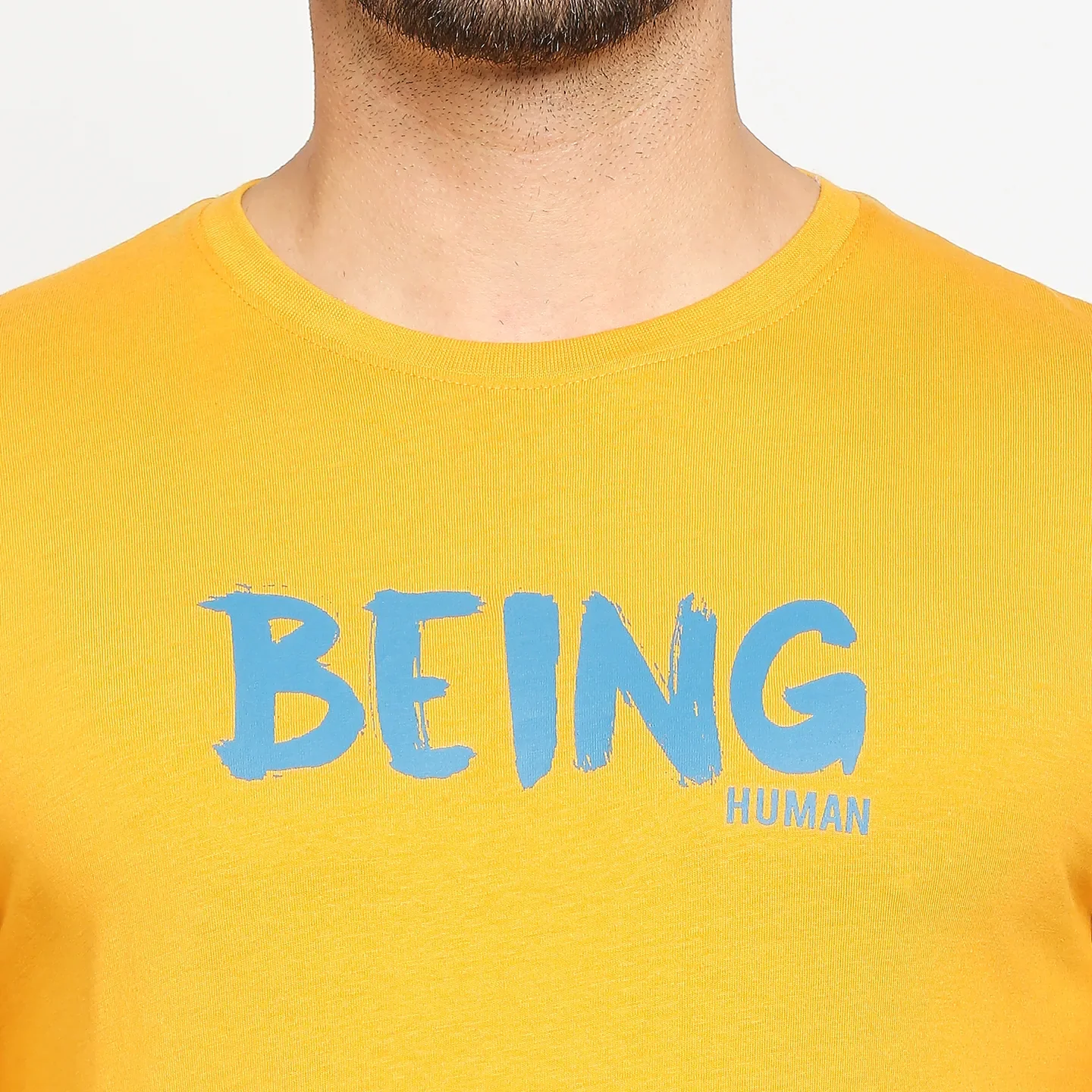 Yellow Regular Fit Men's Long Sleeves T-Shirt by Being Human Clothing - Image 5