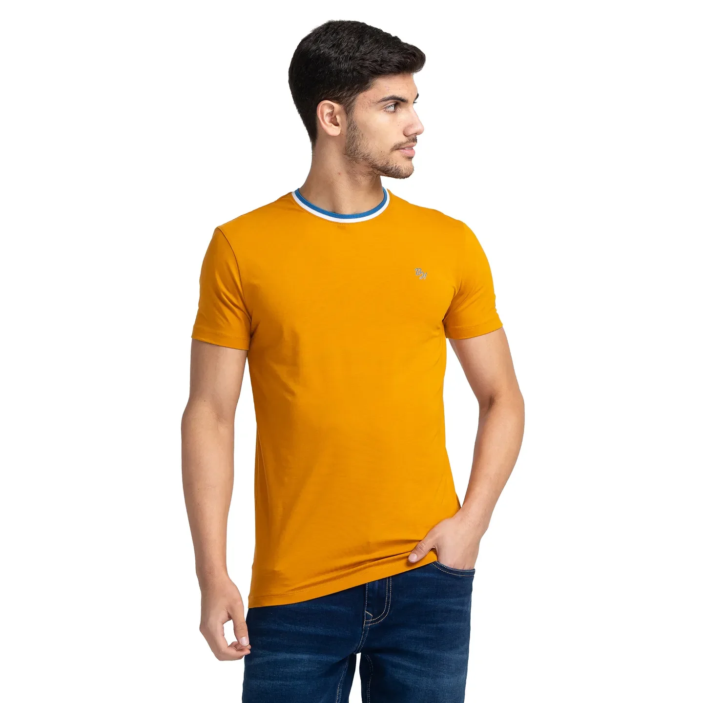 Yellow Regular Fit Men's Short Sleeves T-Shirt by Being Human Clothing