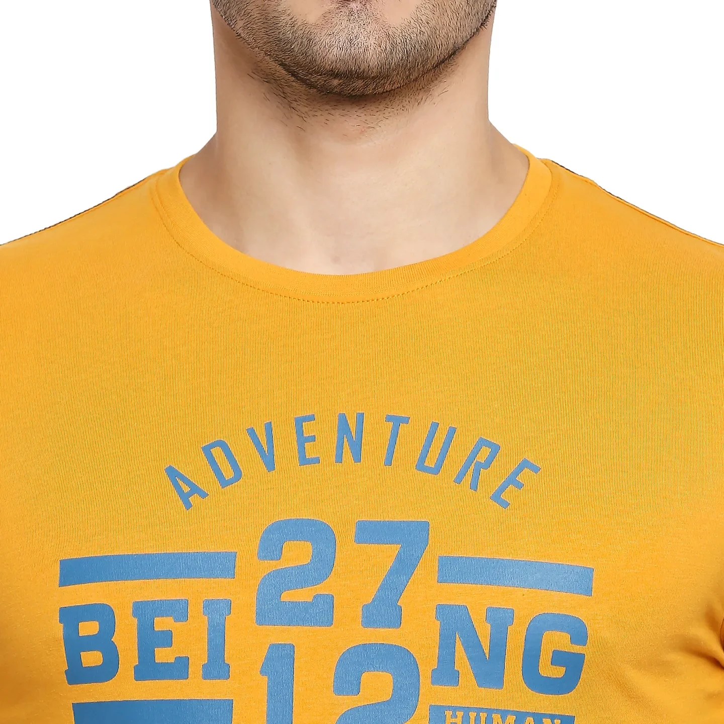 Yellow Regular Fit Men's Short Sleeves T-Shirt by Being Human Clothing - Image 5