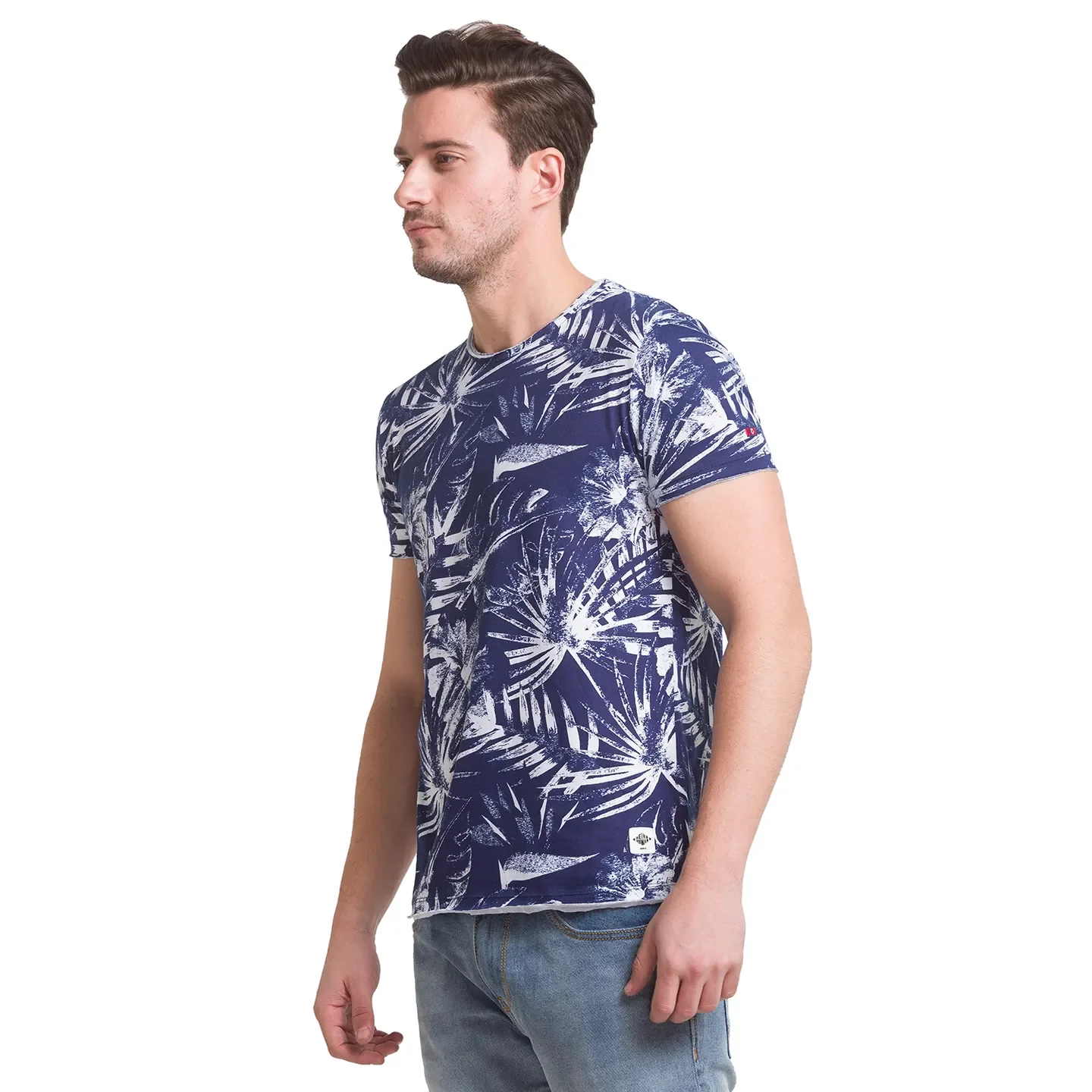 Blue Regular Fit Men's Short Sleeves T-Shirt by Being Human Clothing - Image 10