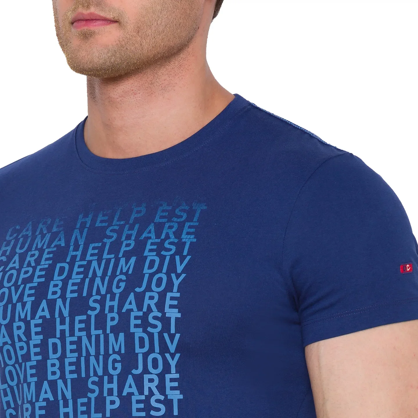 Blue Regular Fit Men's Short Sleeves T-Shirt by Being Human Clothing - Image 5