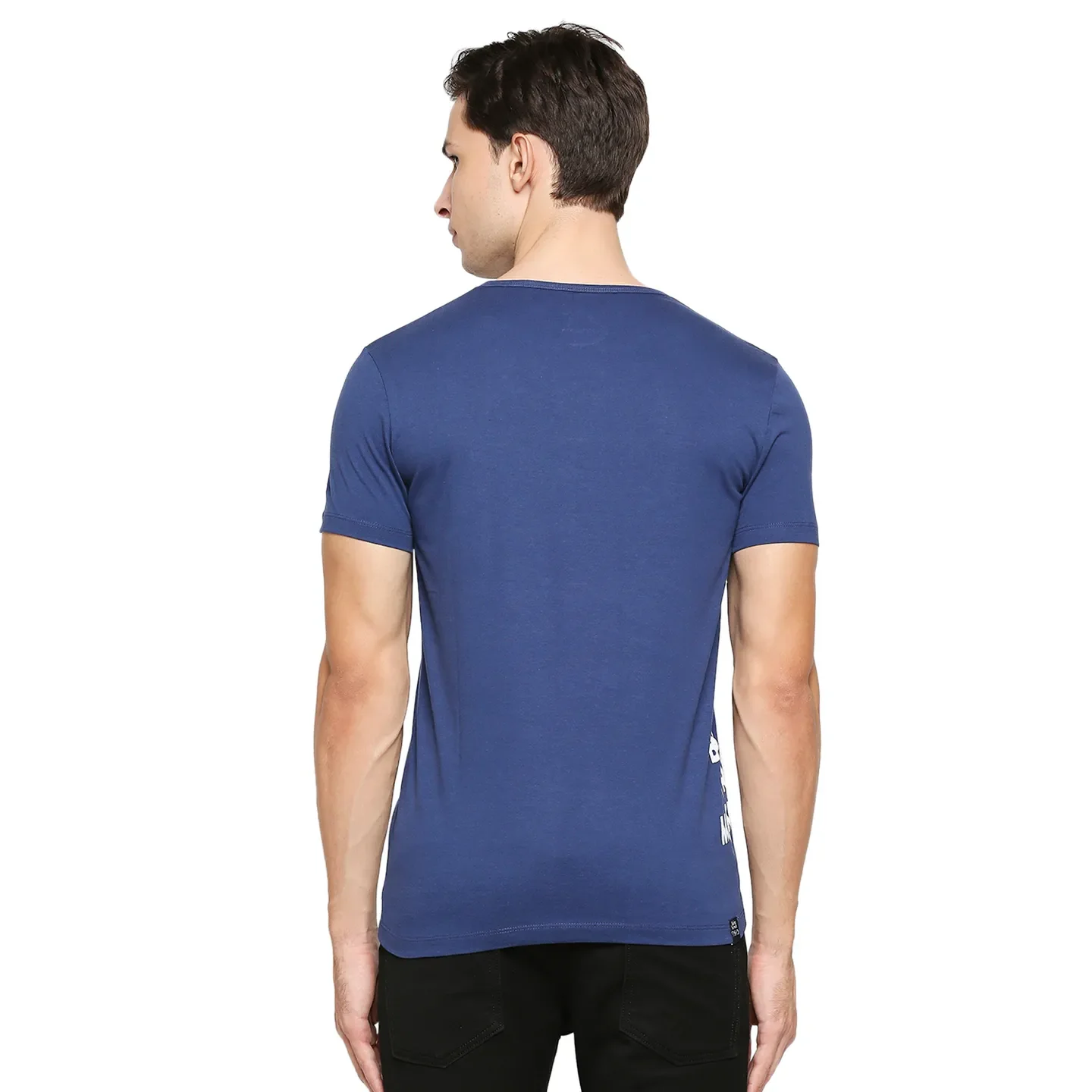 Blue Regular Fit Men's Short Sleeves T-Shirt by Being Human Clothing - Image 4
