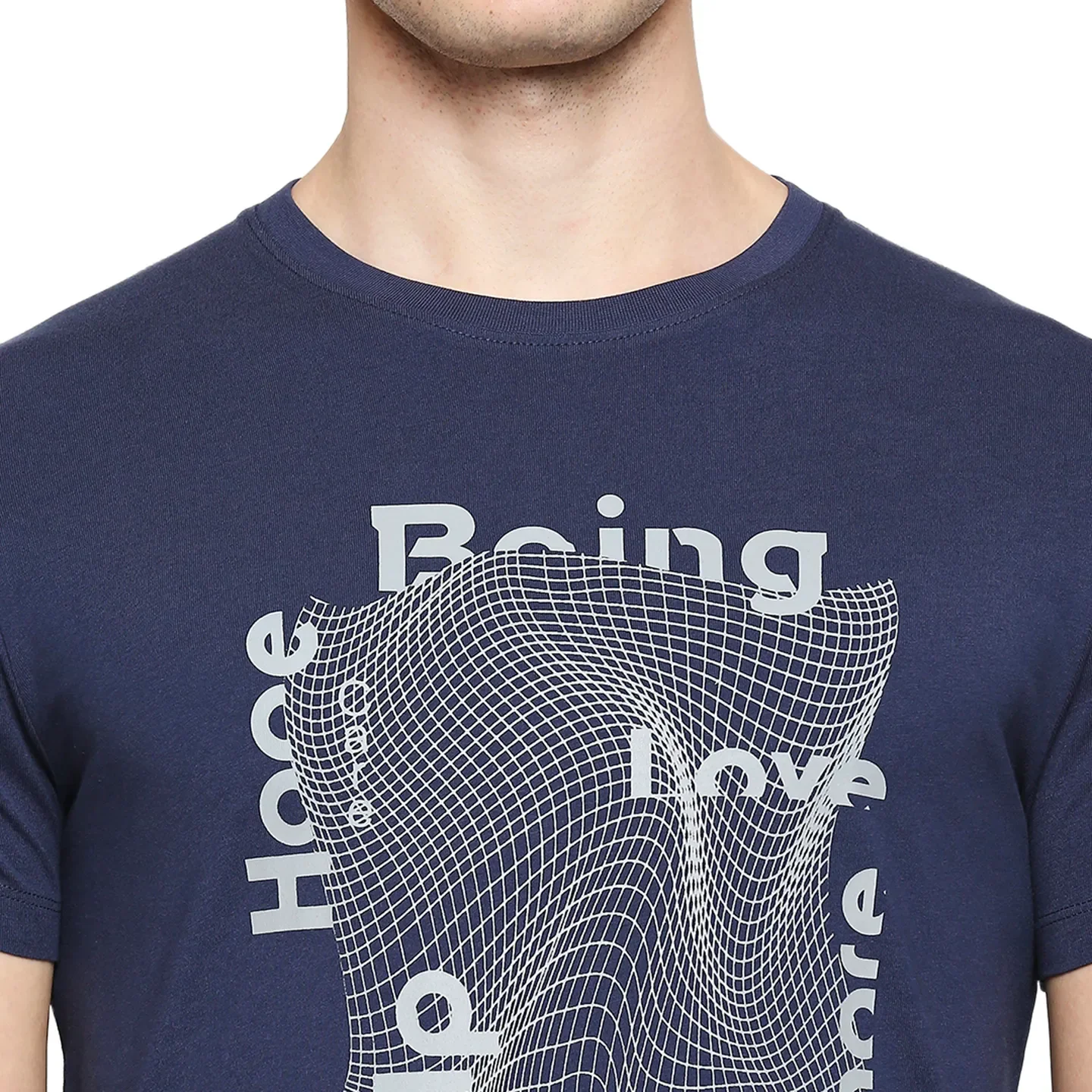 Blue Regular Fit Men's Short Sleeves T-Shirt by Being Human Clothing - Image 5