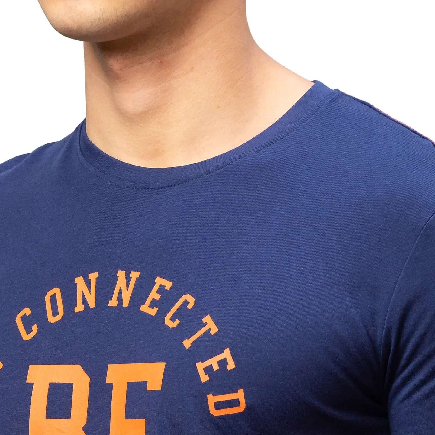 Blue Regular Fit Men's Short Sleeves T-Shirt by Being Human Clothing - Image 4