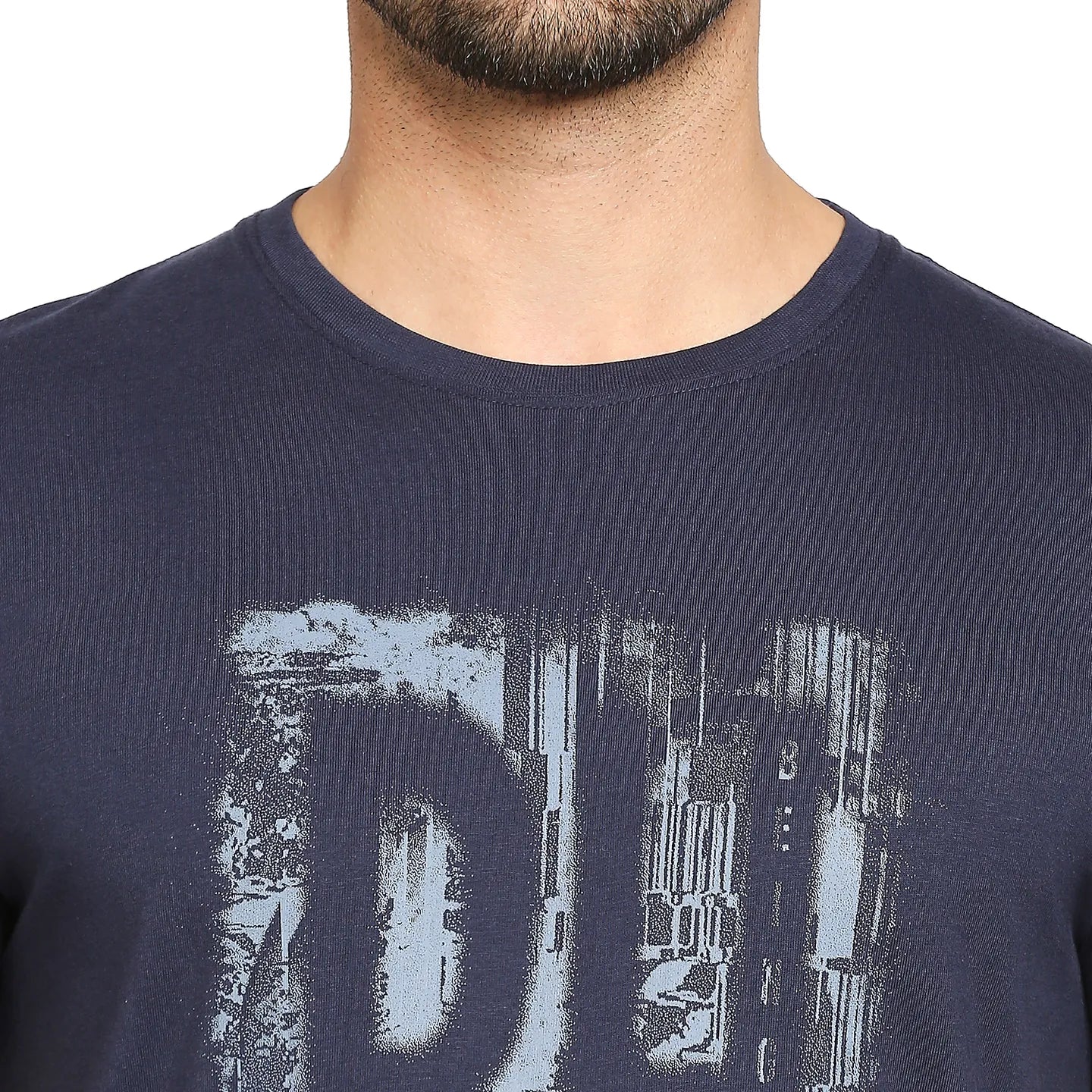 Blue Regular Fit Men's Short Sleeves T-Shirt by Being Human Clothing - Image 3